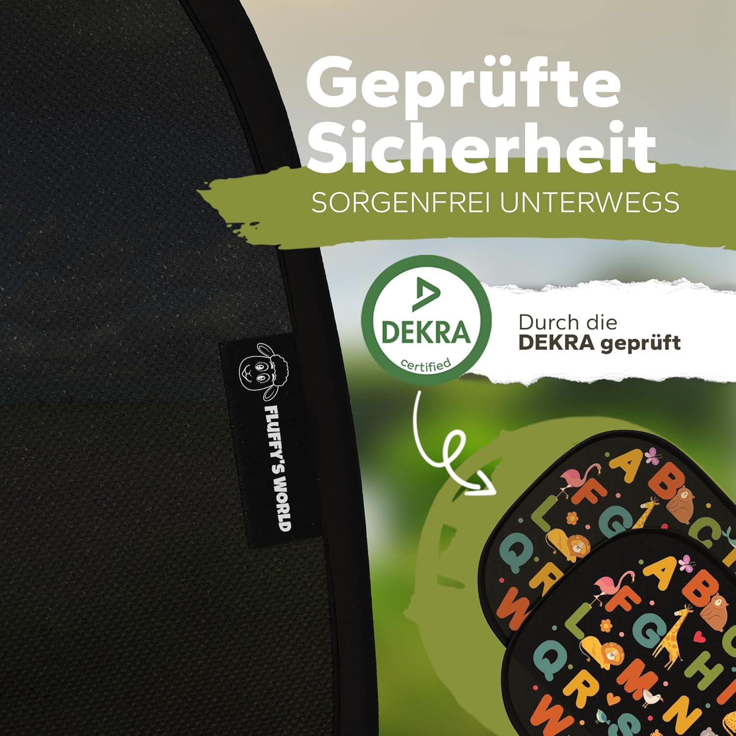 Thumbnail 4 de Sonnenschutz Auto Baby & Kinder – zertifizierter UPF50+ UV-Schutz (DEKRA geprüft & KBA-zugelassen), seitliche Sonnenblende