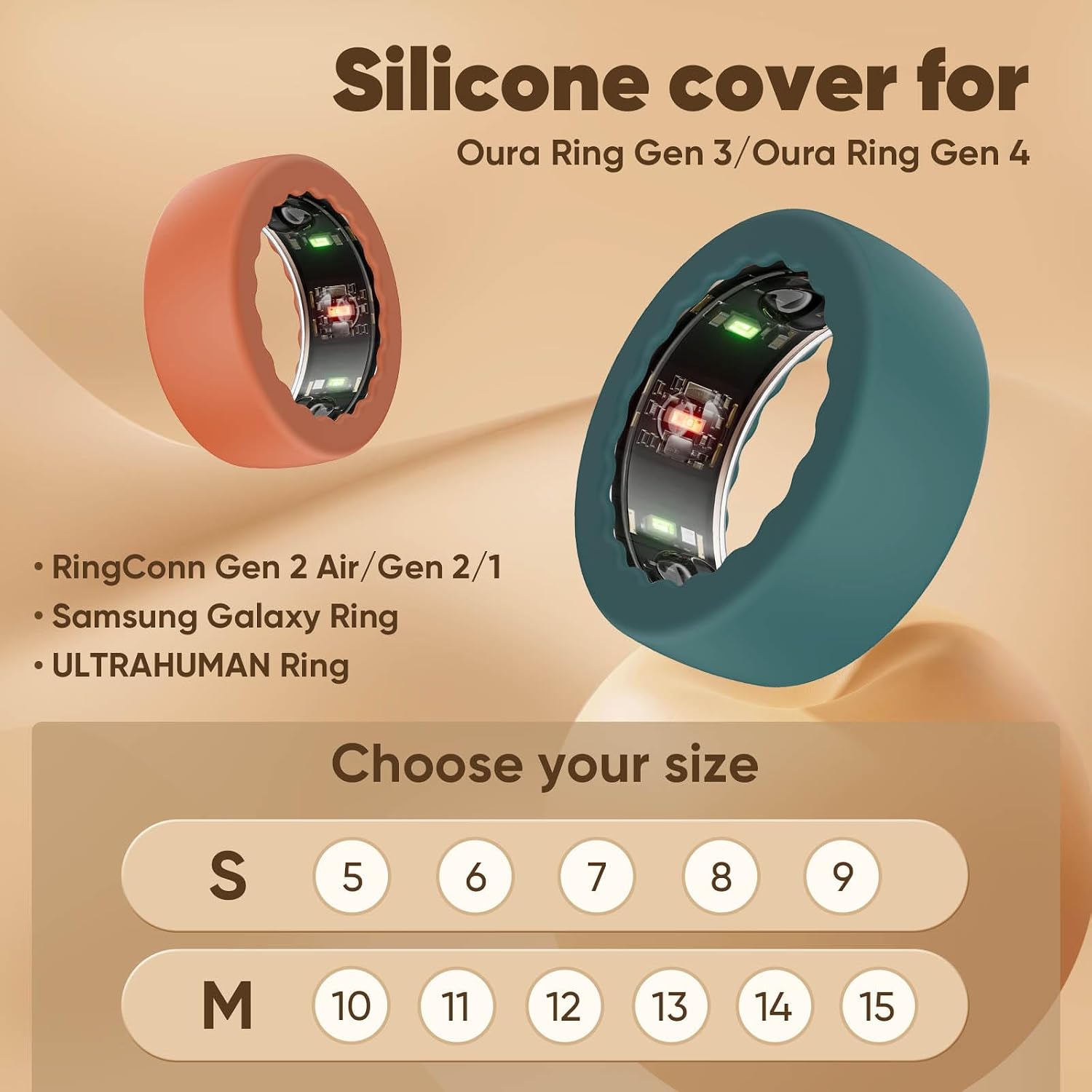 Detalle de BO&DQQ Silicone Ring Protector 10-Pack