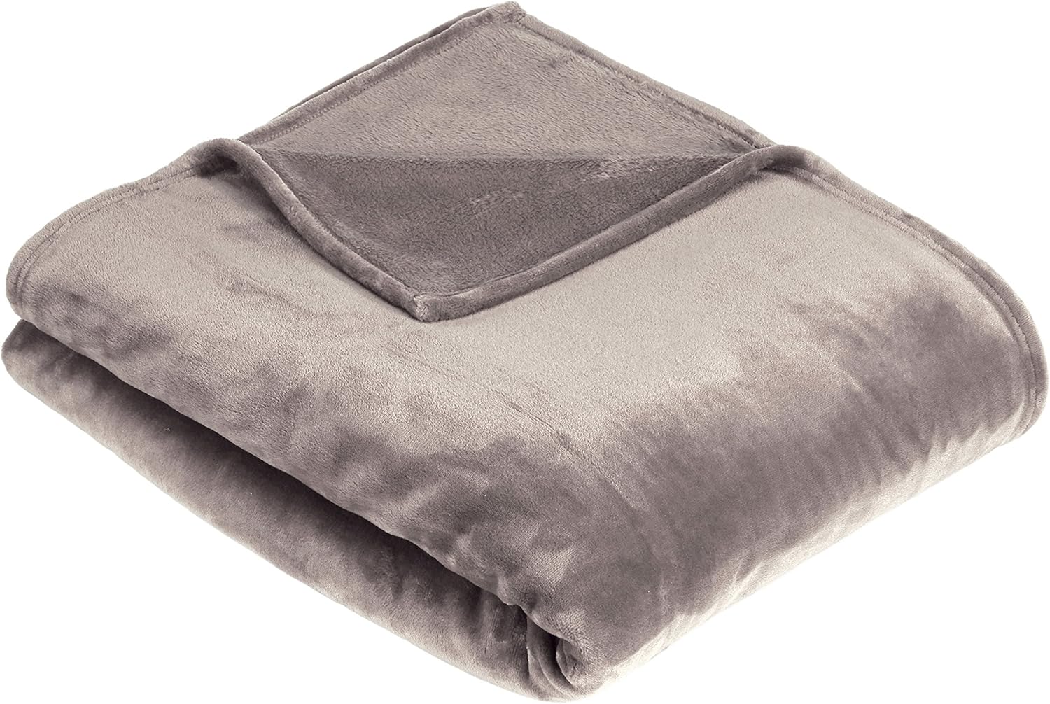 Detalle 2 de Amazon Basics Plaid velours pelucheux 168 x 229 cm, gris — chaleur douce et entretien facile