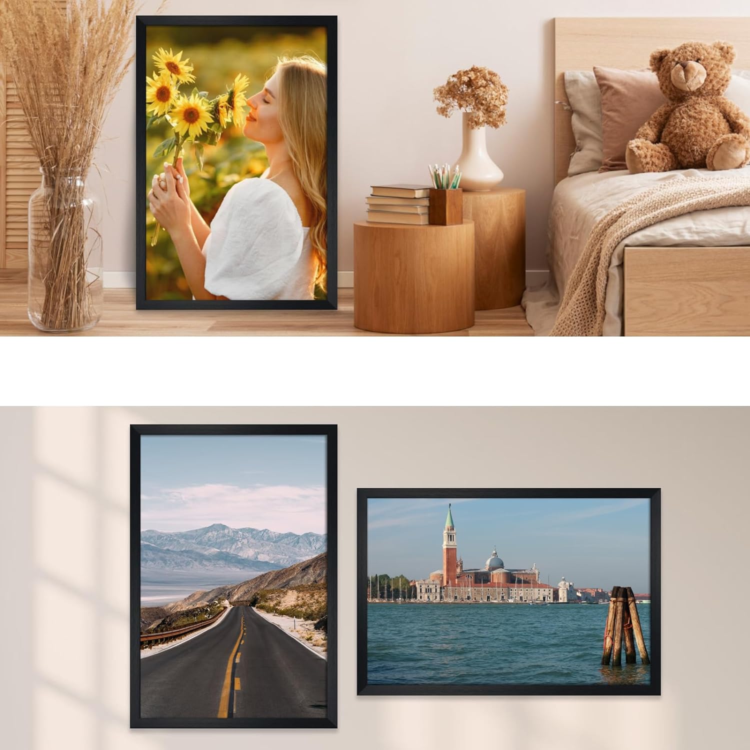 Detalle de Giftgarden 24x36 Inch Poster Frame in Black Aluminium - 63.4 x 93.8 cm, 61x91.4 cm Display Area