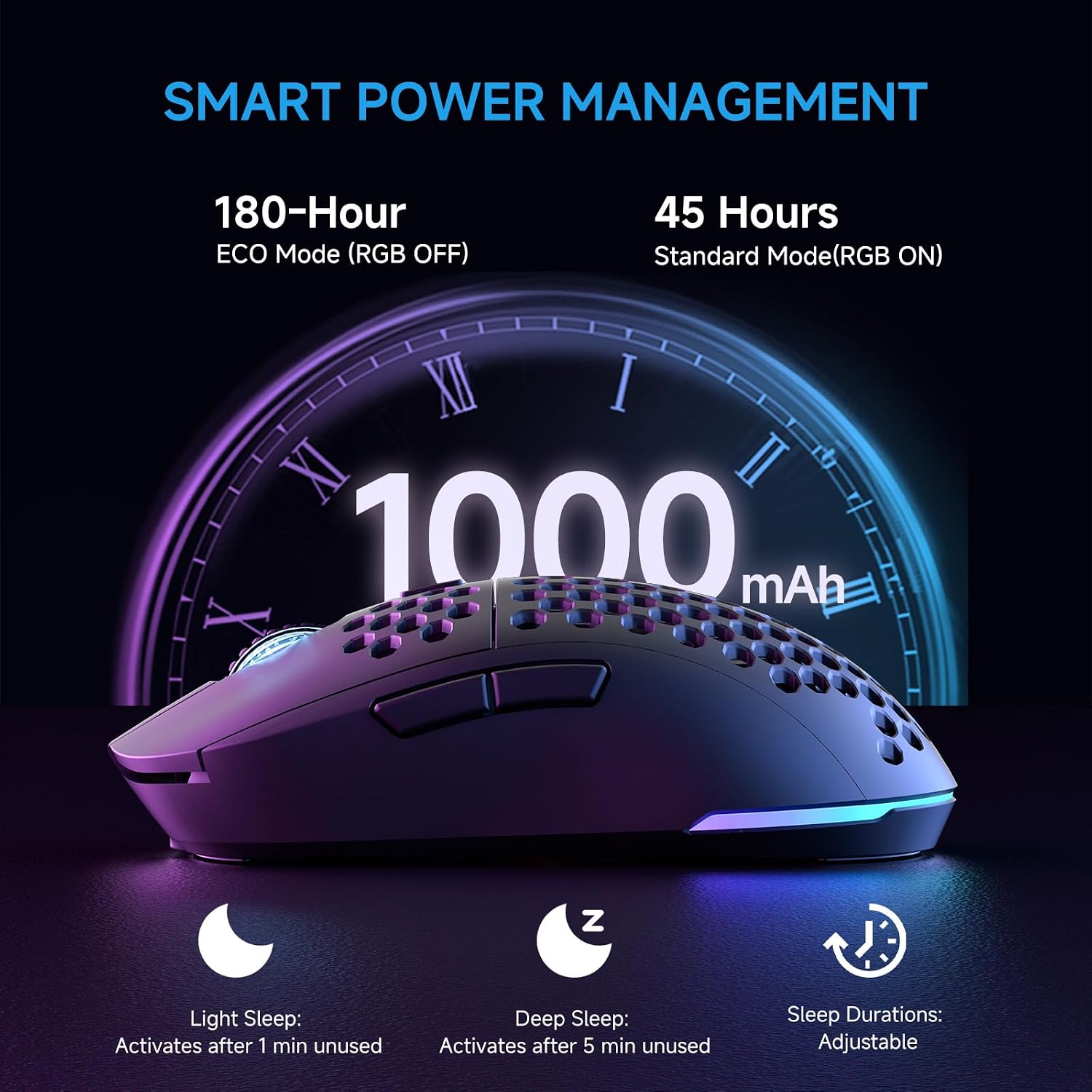 Thumbnail 3 de TMKB Falcon M1 Wireless Gaming Mouse: 24000 DPI, 180-Hour Battery, Tri-Mode Connectivity