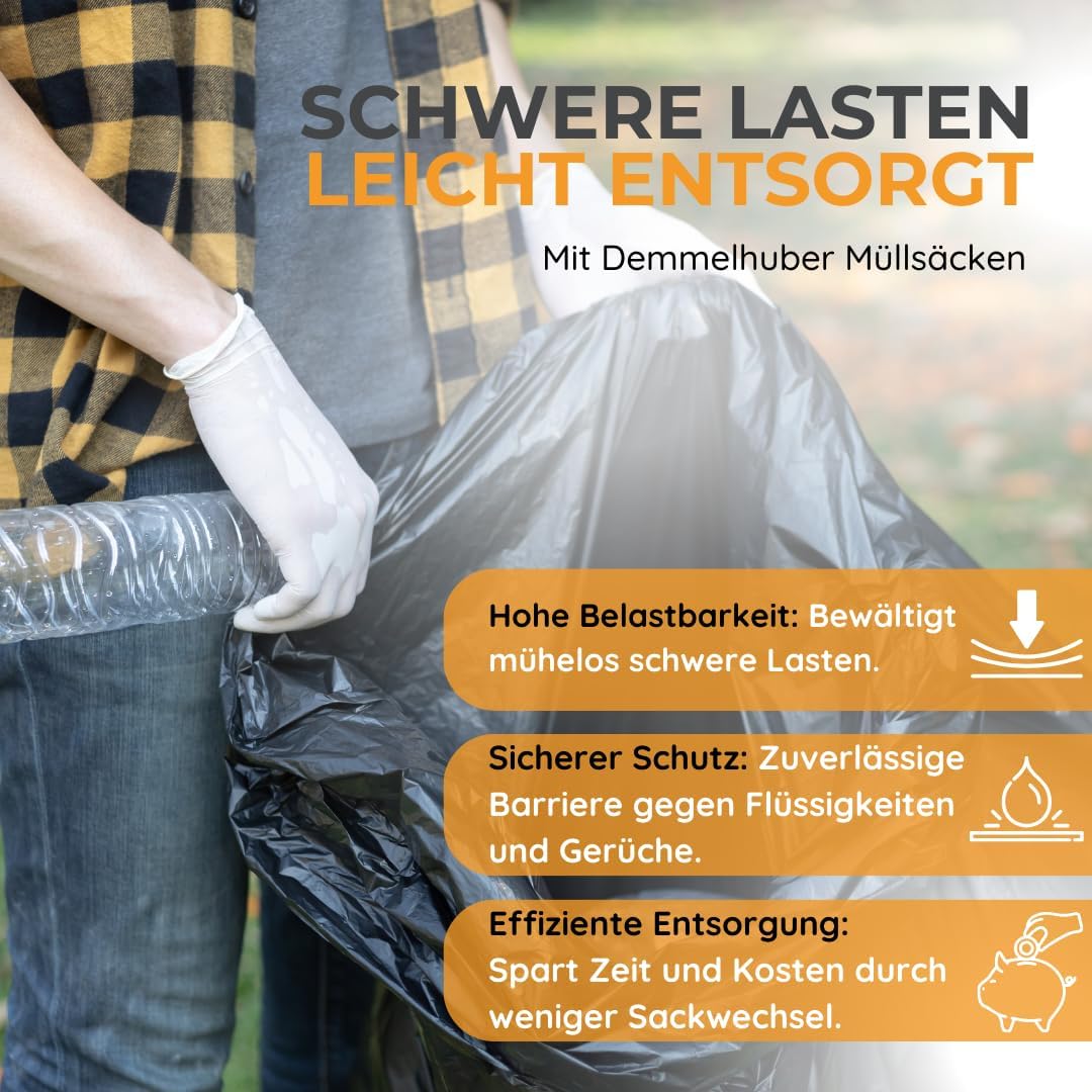 Thumbnail 1 de Demmelhuber Müllsäcke 150L extrastark & reißfest, 75 μm – 6 Rollen