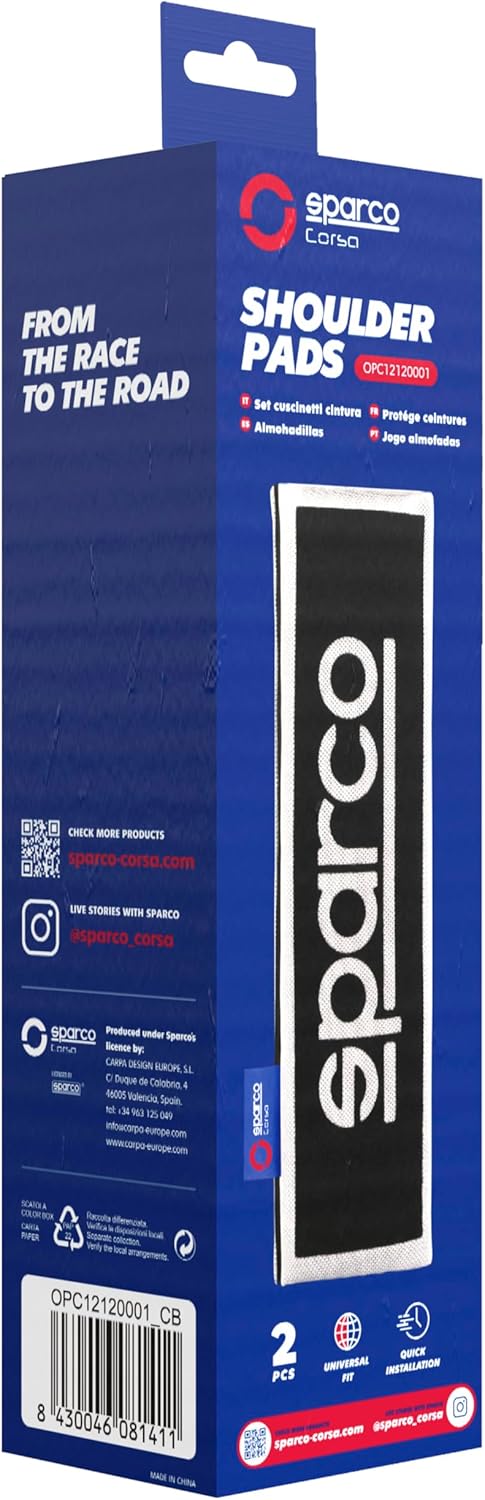 Thumbnail 3 de Sparco OPC12120001 Set Schulterpolster Black/Grey – komfortabler Schutz mit Klettmontage