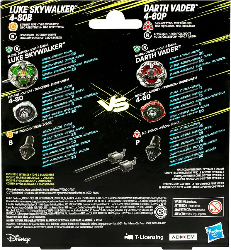 Thumbnail 4 de Beyblade X Star Wars, Pack Luke Skywalker vs. Darth Vader ⚔