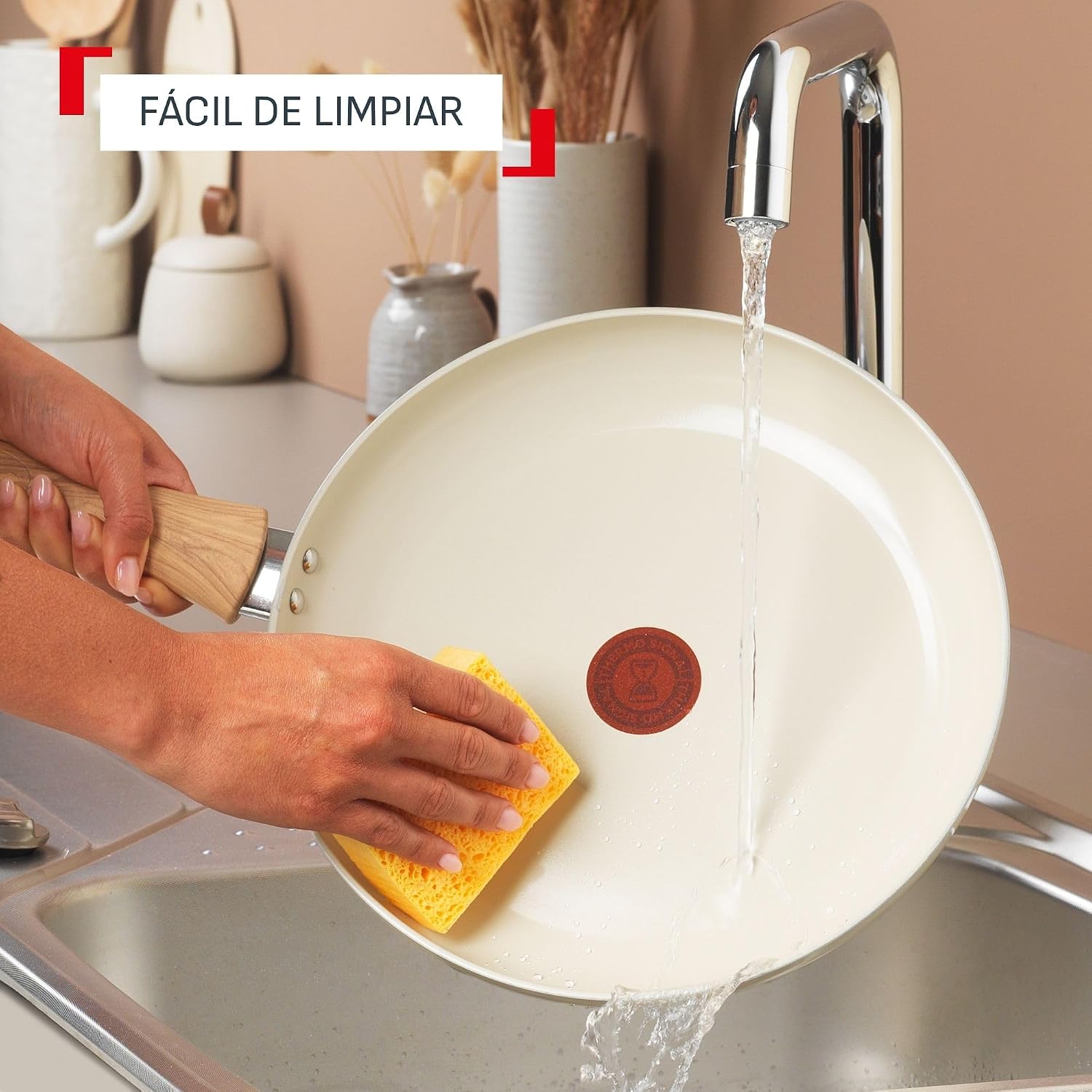 Detalle de Tefal Cera Bright On juego 3 sartenes 20/24/28 cm