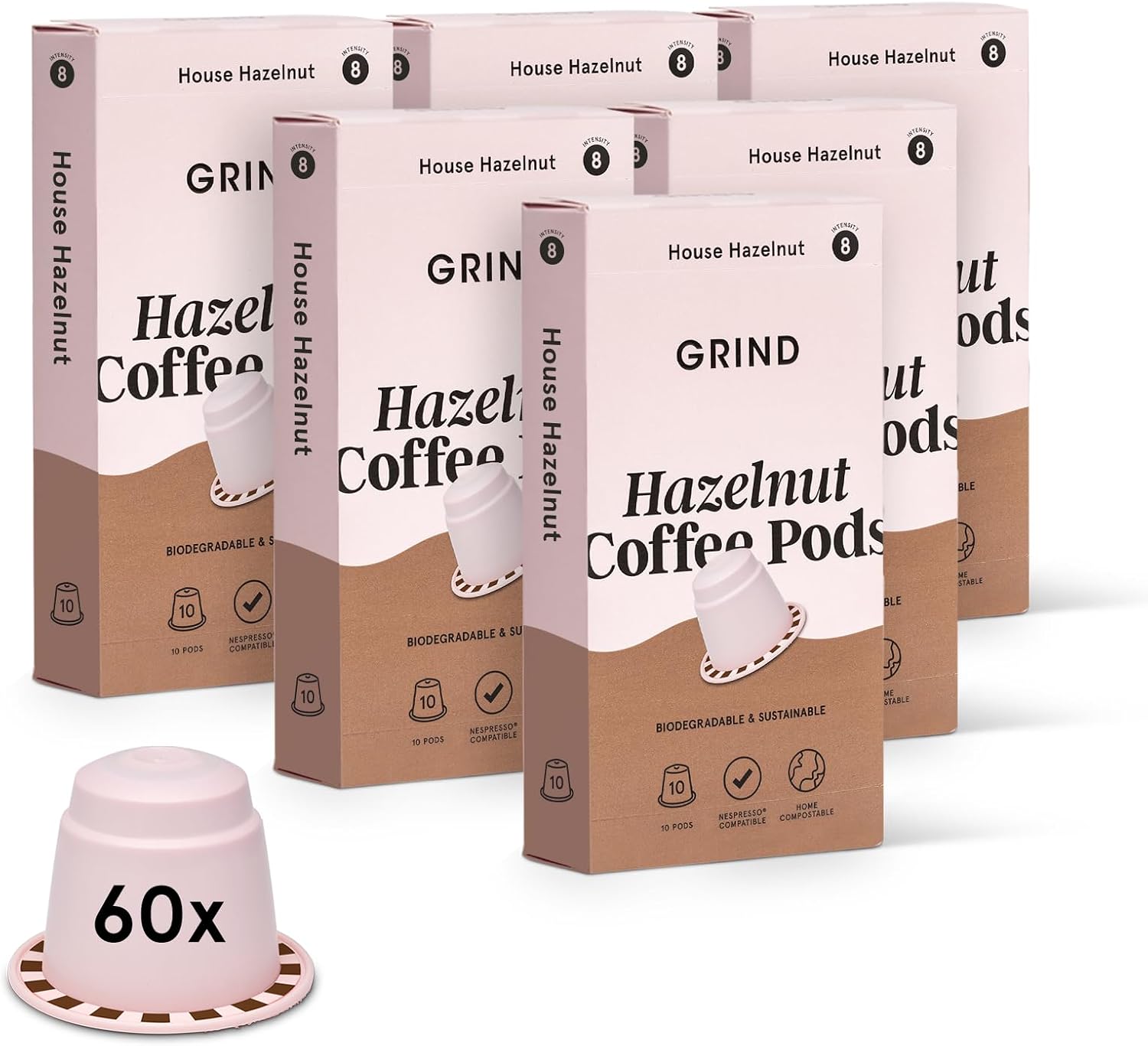 Detalle de Grind Hazelnut Coffee Pods 60 Pack
