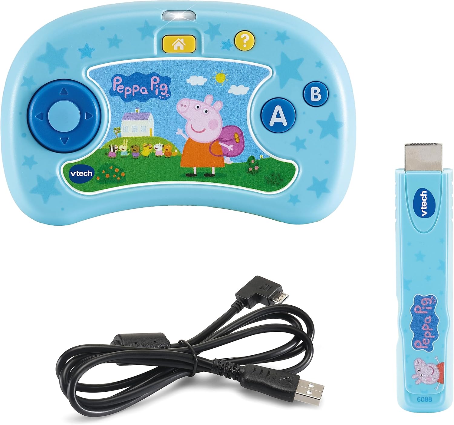 Thumbnail 1 de VTech ABC Smile TV – Peppa Pig Lernkonsole für den Fernseher (HDMI-Stick, kabellos)