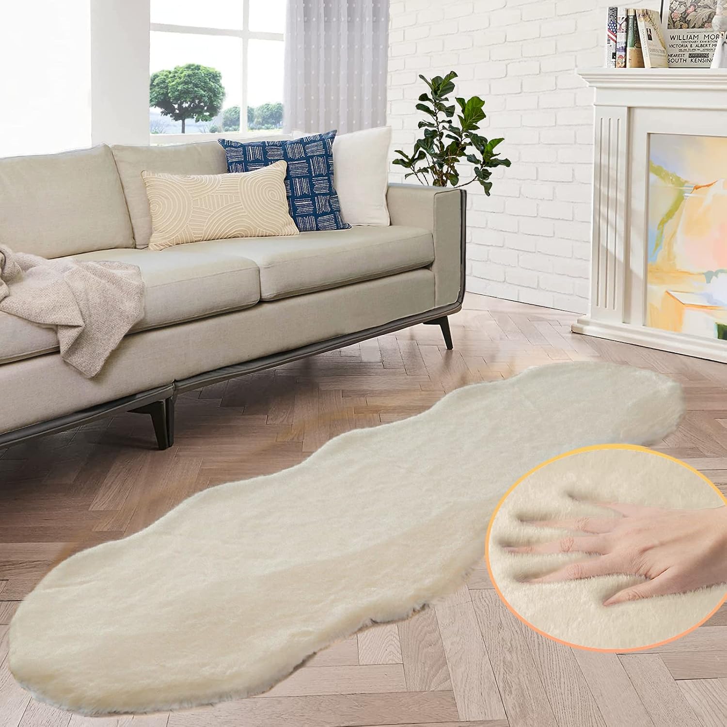 Detalle de ORINOVA Teppich Flauschig 60x180 cm