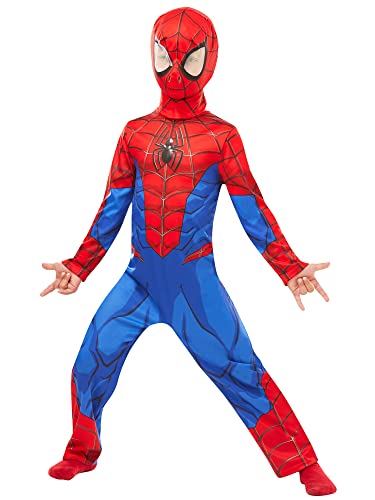 Detalle 2 de Rubie's Spider-Man Classico, costume Marvel con tuta stampata per bambini