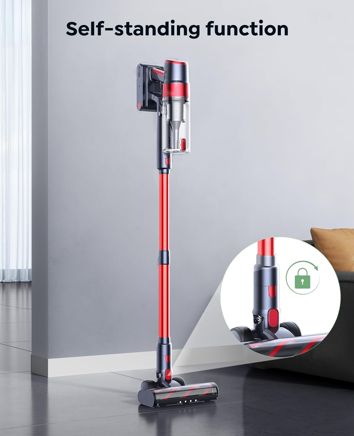 Thumbnail 5 de SunSare Cordless Vacuum Cleaner (50KPa/600W) with Touchscreen, AUTO Mode and 65 min runtime