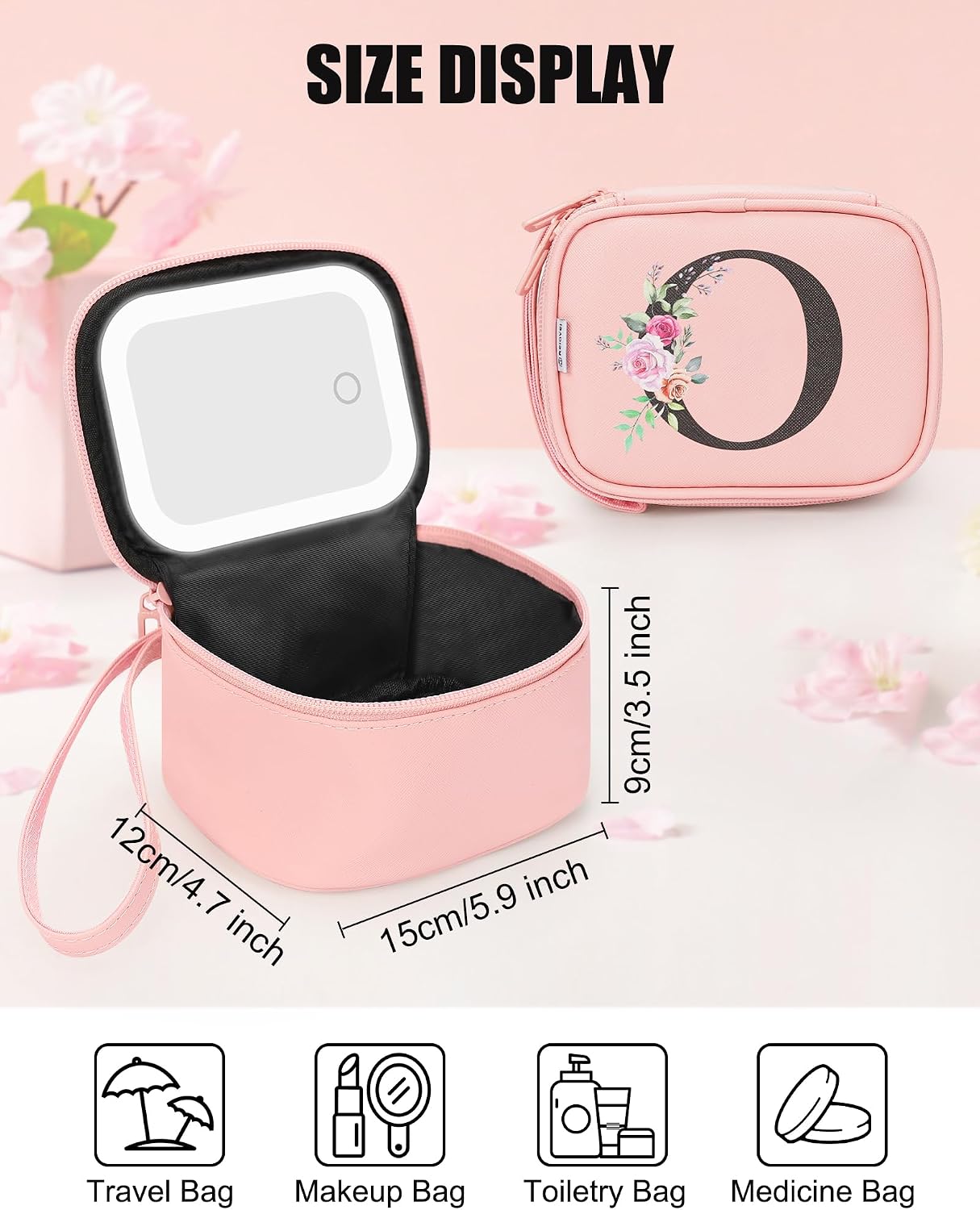 Detalle 2 de Makeup Bag with Detachable LED Mirror
