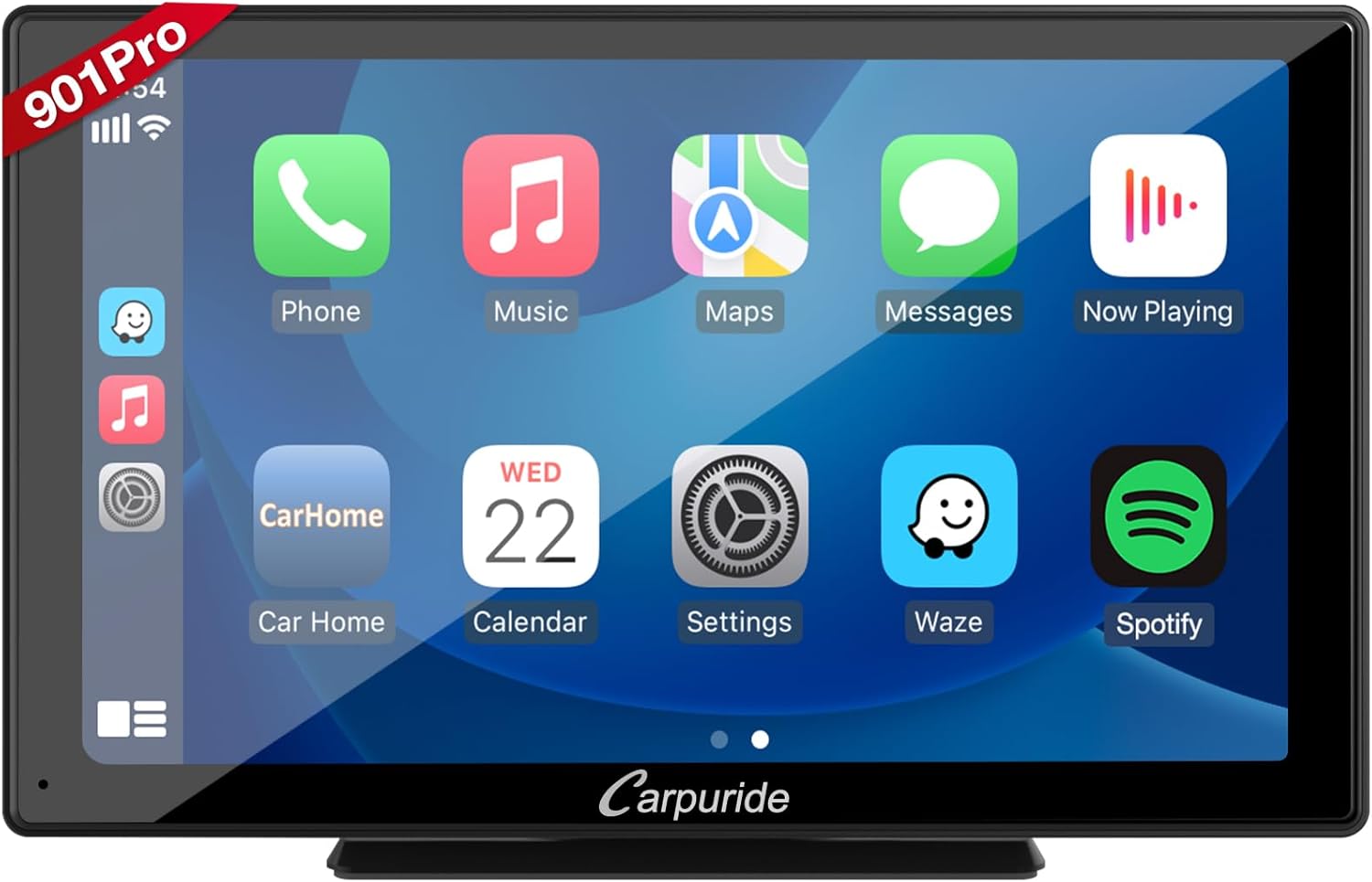 Detalle de Carpuride w901 Pro Wireless CarPlay & Android Auto with Backup Cam