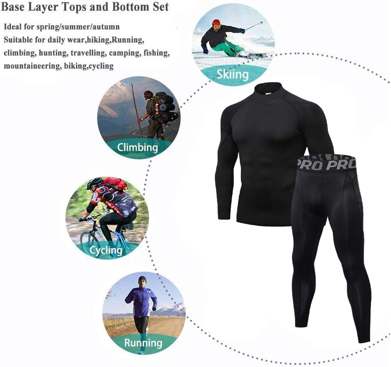 Thumbnail 6 de Thermal Underwear Mens Long Johns base layer set