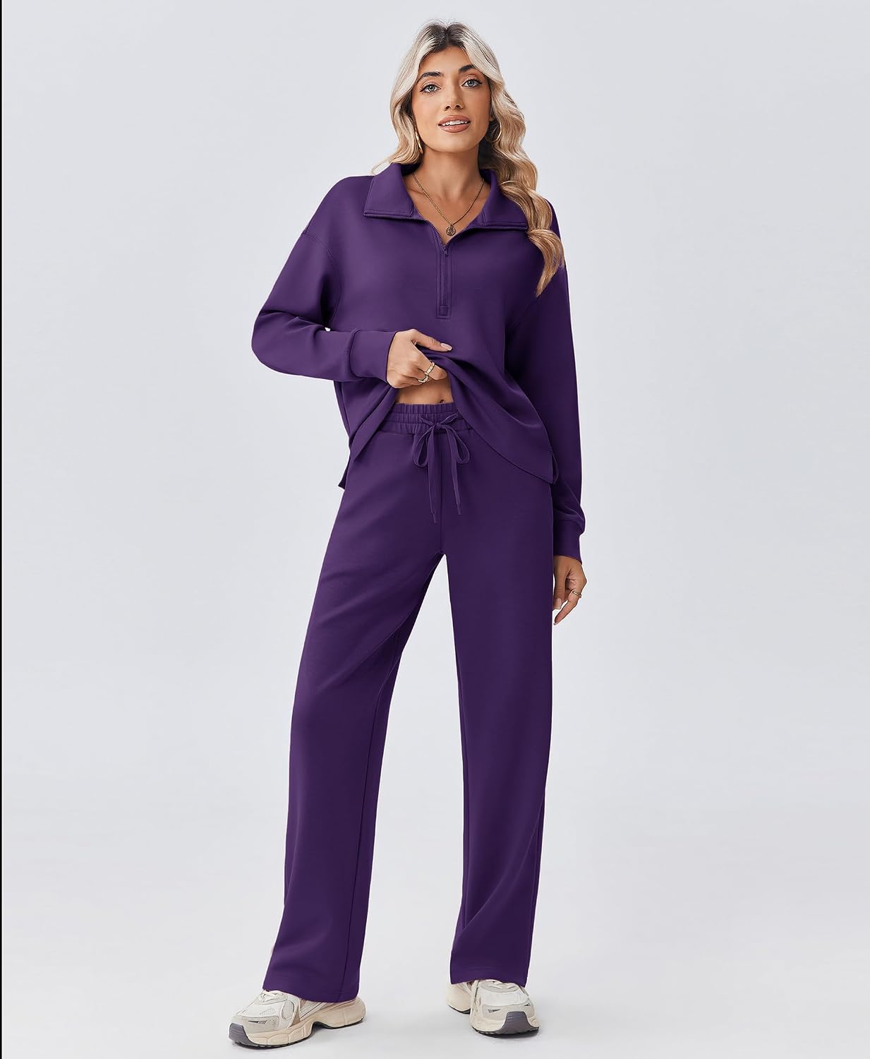 Detalle de PINSPARK Women's Two-Piece Set Air Layer Fabric