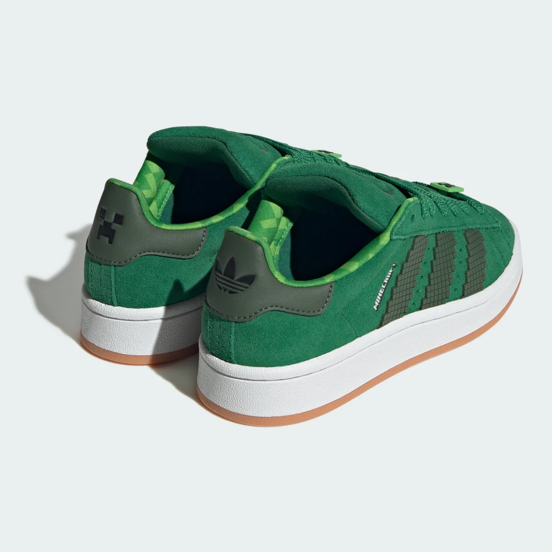 Detalle 2 de Adidas Campus 00s x Minecraft: zapatilla verde para fans de Minecraft