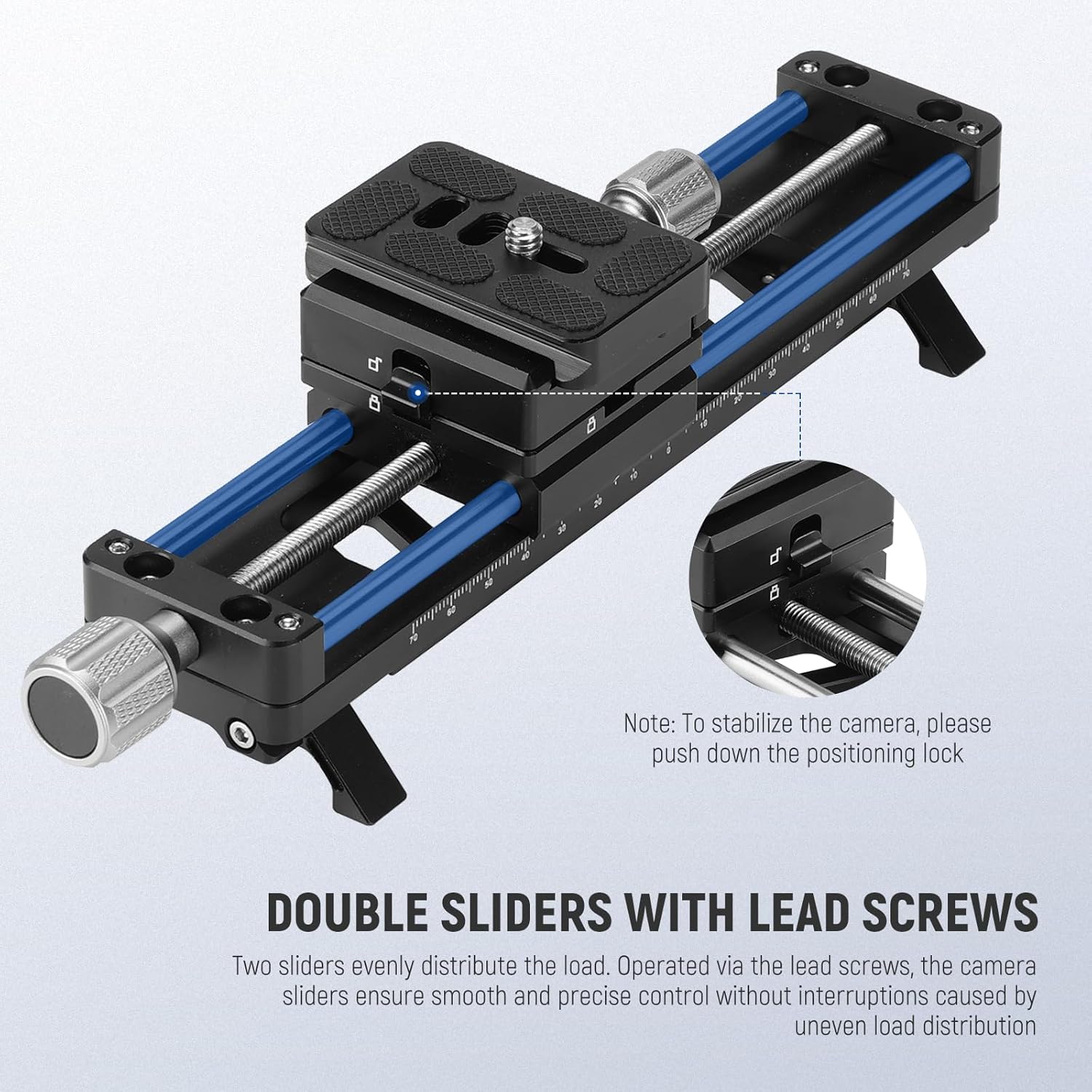 Thumbnail 2 de NEEWER GM-MP2 140mm Macro Focusing Rail with 360° Rotation and Arca-Type QR Plate