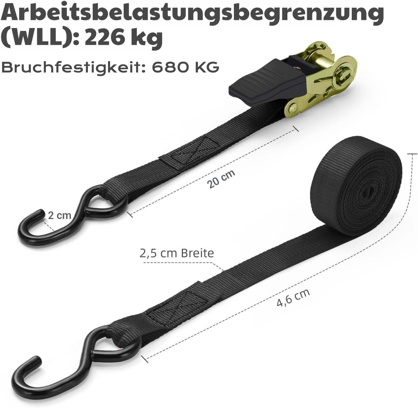 Thumbnail 3 de Spanngurte mit Ratsche 680 kg, 4,6 m