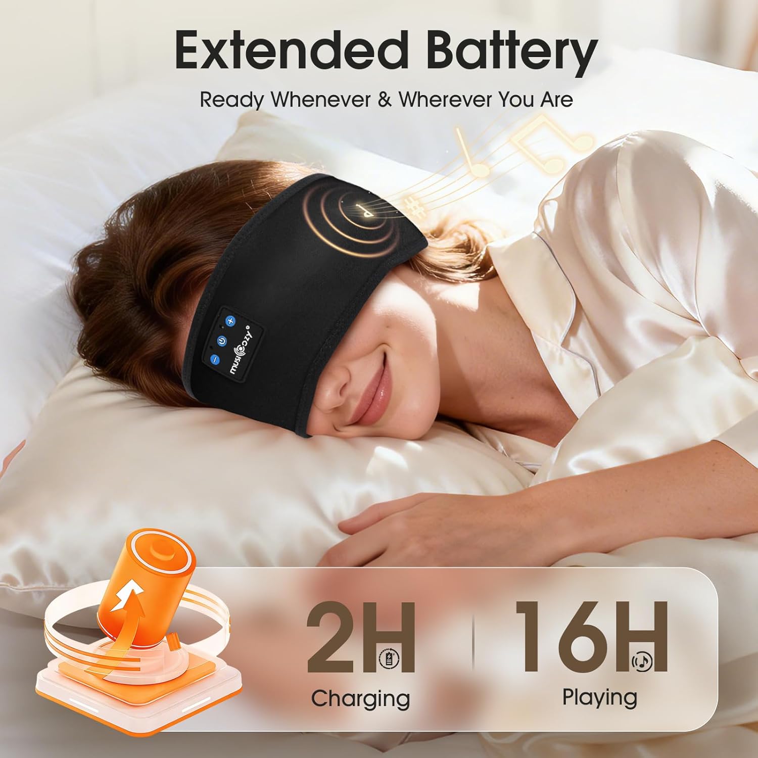 Thumbnail 2 de MUSICOZY Sleep Headphones 16H headband