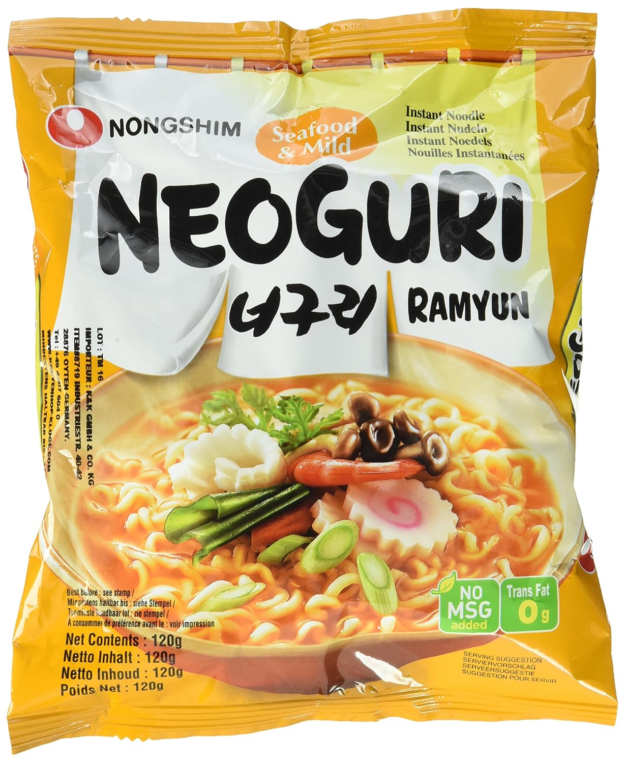 NONGSHIM Instant Nudeln Neoguri Mild – 1 x 120 g