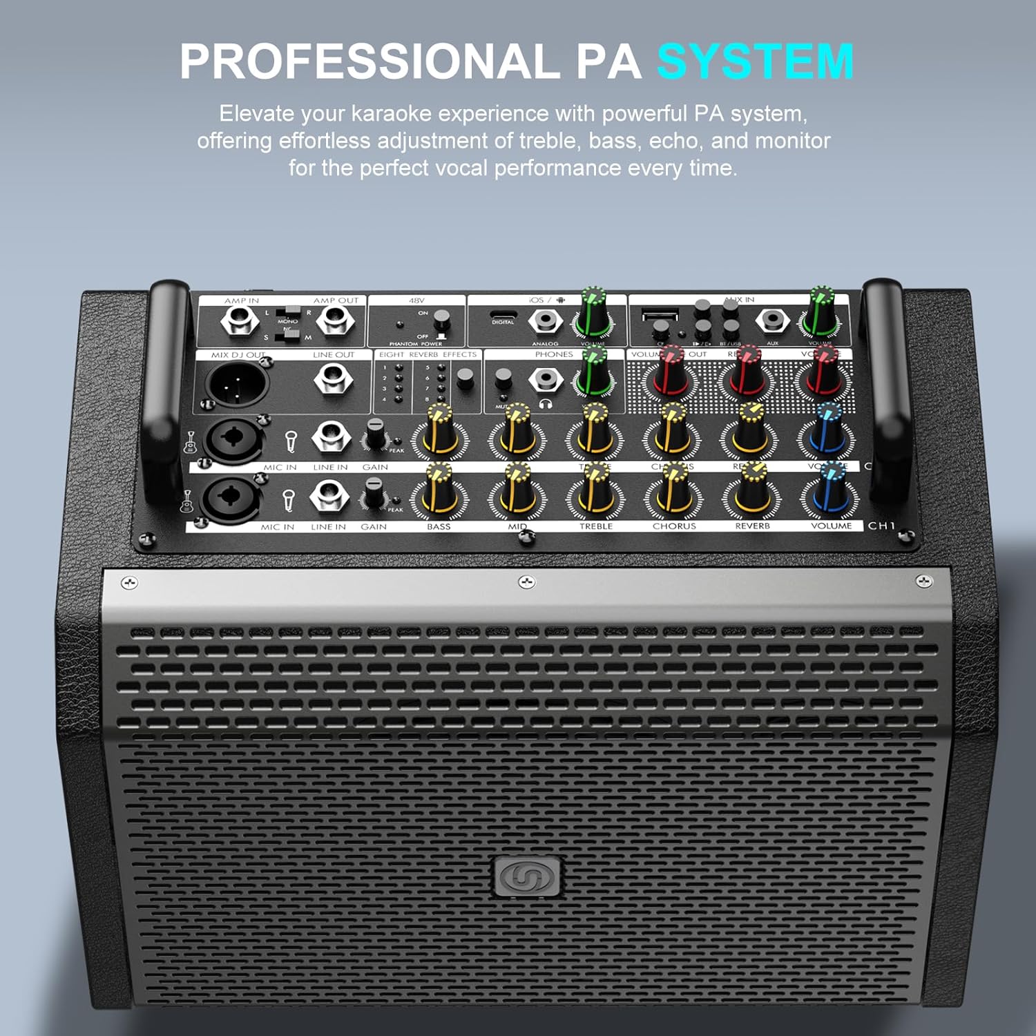 Thumbnail 2 de M6 200W All-in-One Karaoke & PA System with 5-Channel Mixer and 2 Wireless Mics