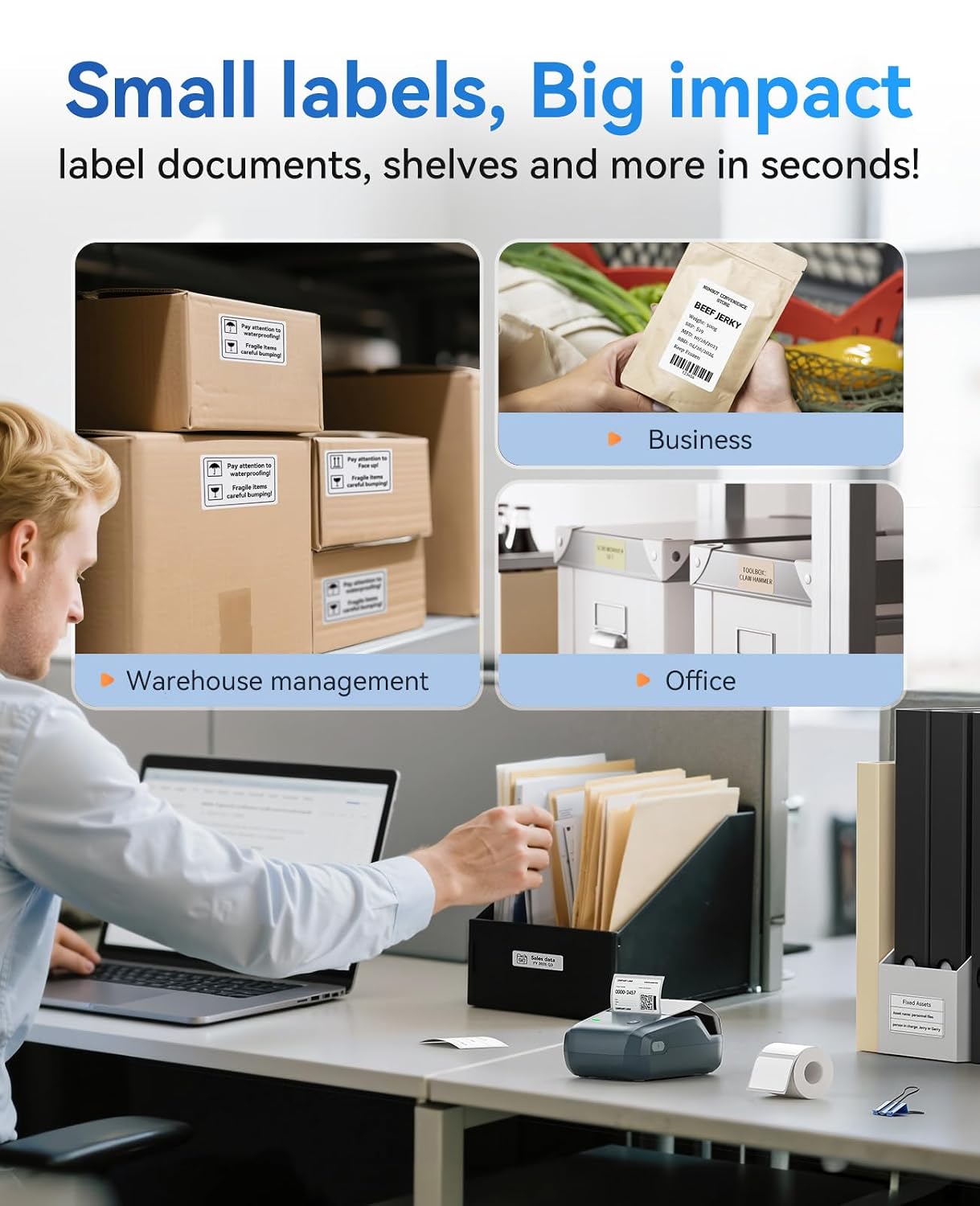 Thumbnail 3 de NIIMBOT B1 Bluetooth 2-inch label printer 🖨