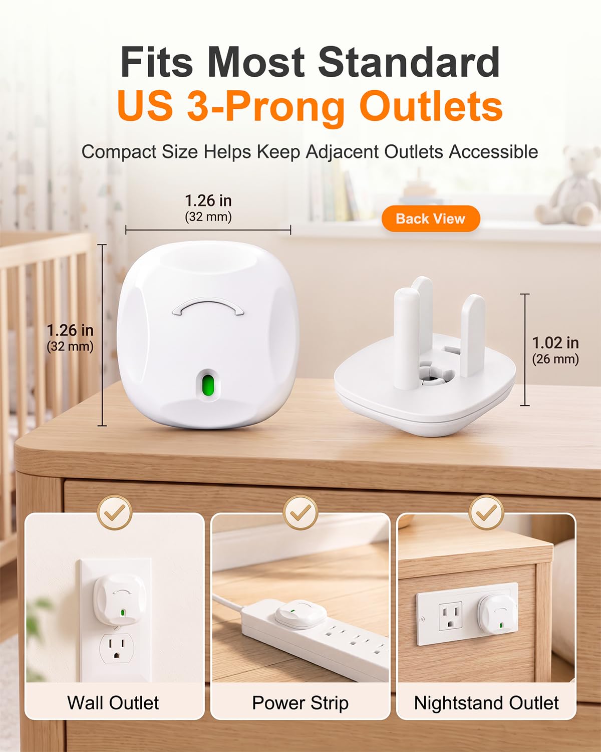 Detalle de TrusTot Outlet Covers, 40-Pack