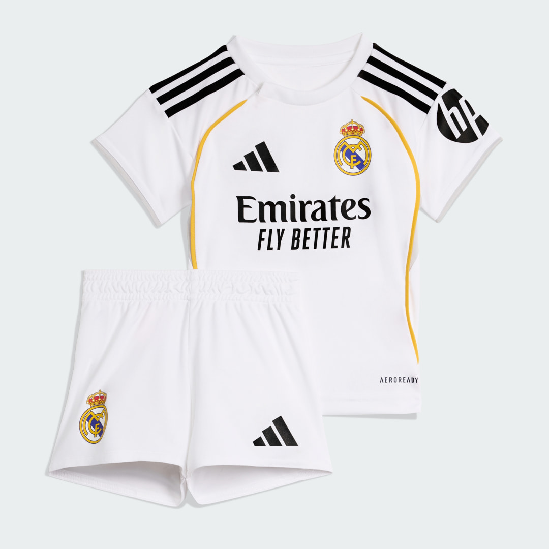 Detalle de Miniconjunto primera equipación Real Madrid 25/26 de Adidas