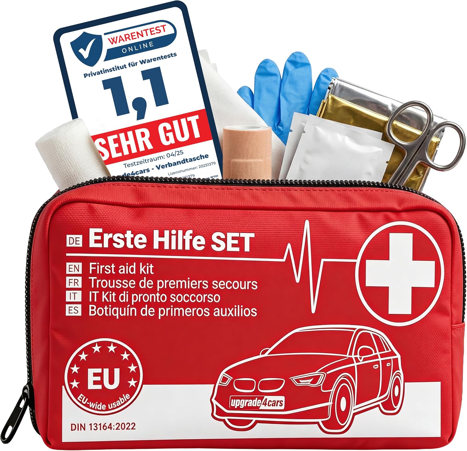 Thumbnail 6 de 2x Upgrade4cars Auto-Verbandskasten 2026 DIN 13164 (EU-weite Gültigkeit) – Erste-Hilfe-Set für unterwegs & zuhause