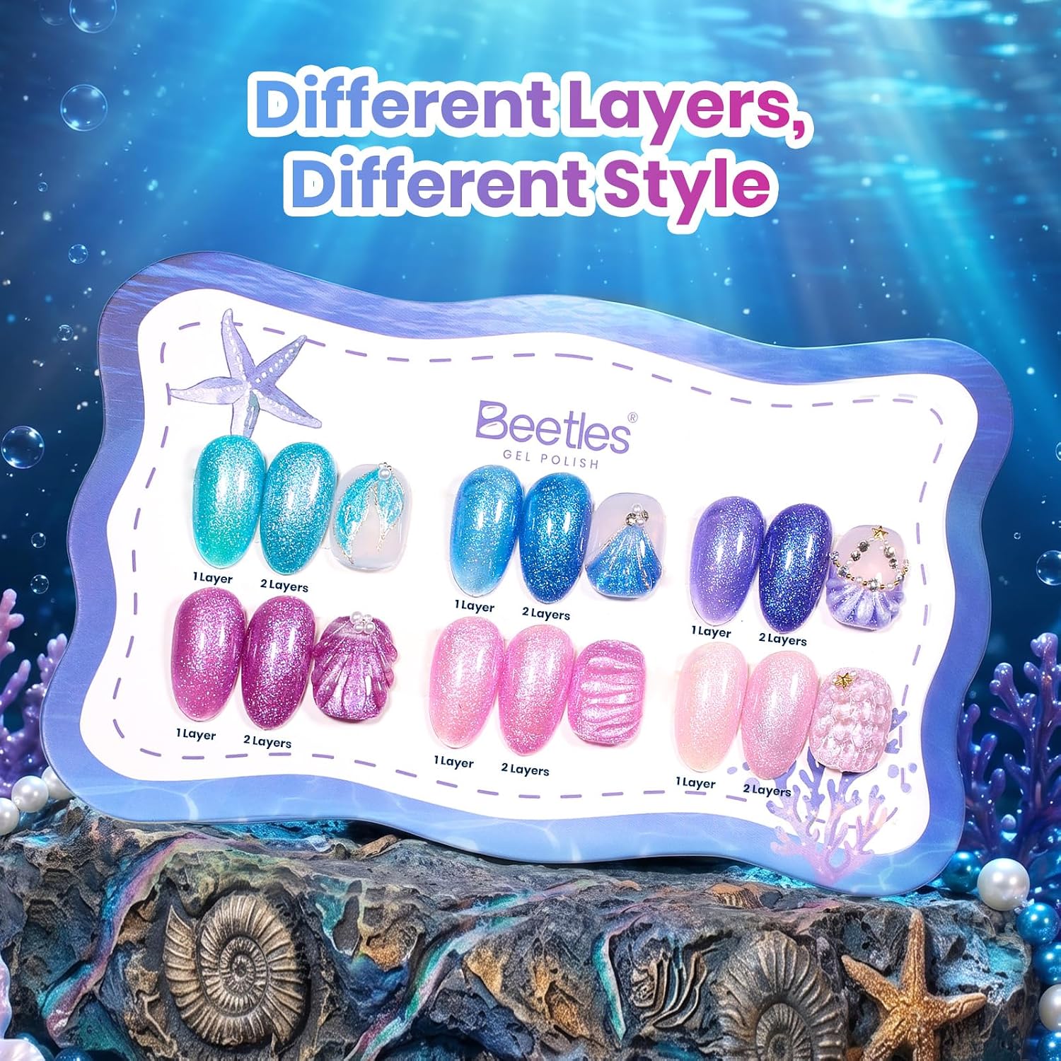 Thumbnail 4 de Beetles Spring Pudding Jelly Gel Nail Polish Set (20 Pastel Colors) with Top Coat & Base