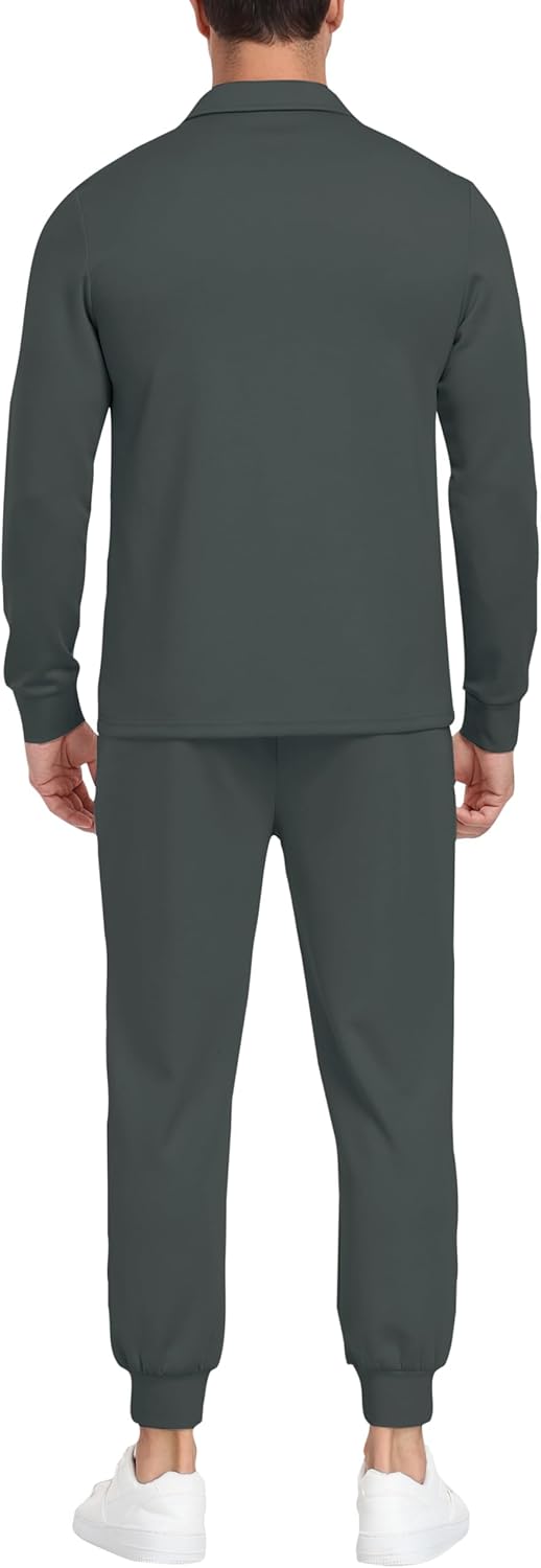 Thumbnail 3 de MoFiz survêtement 2 pièces homme en rayonne polyester, zip 1/4 et pantalon de jogging