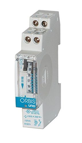 Detalle de UNO QRD 230 V. Interruptor Horario Analógico de un Módulo con Reserva Diaria de Orbis