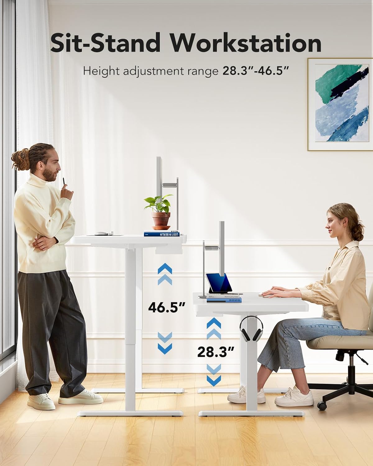 Thumbnail 6 de HUANUO Electric Standing Desk 71 x 30 Inch