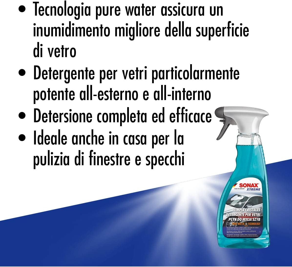 Thumbnail 2 de SONAX XTREME Detergente per vetri PureWaterTechnology (500 ml) – pulizia senza residui per vetri auto e casa