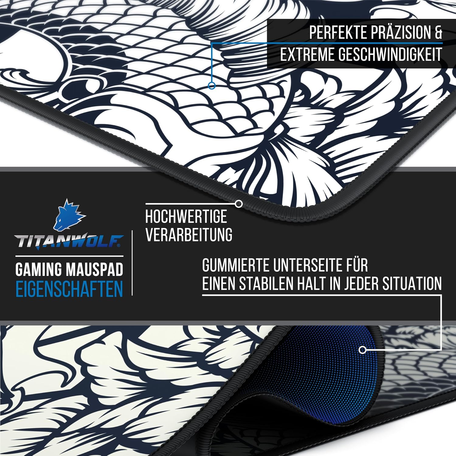 Thumbnail 2 de Titanwolf XXXL Mauspad 1200x400 mm