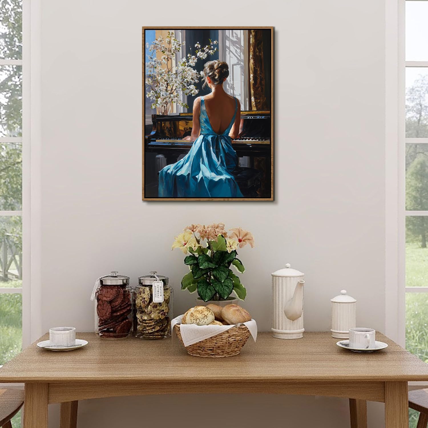 Thumbnail 5 de Vintage Decor Elegant Woman Wall Art (Wood Framed Canvas Prints), 12x16 inch