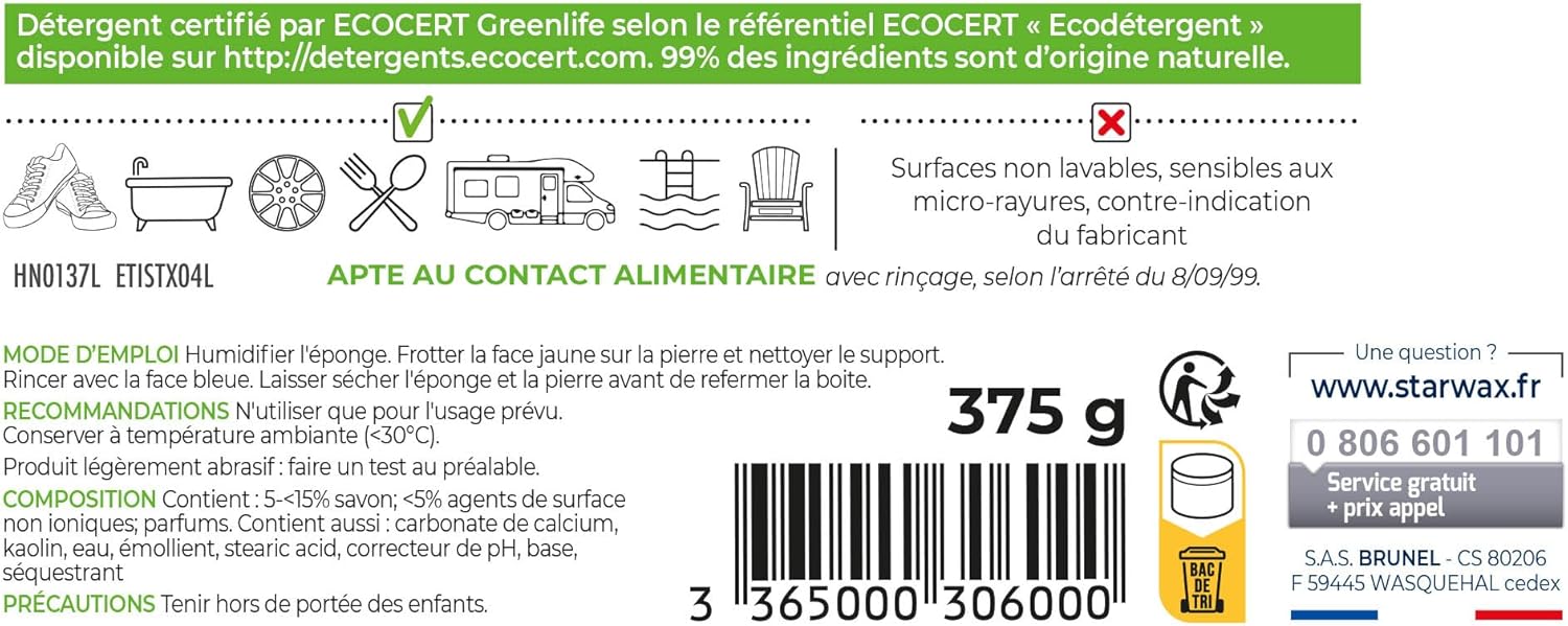 Thumbnail 6 de STARWAX SOLUVERT – Pierre Blanche de Nettoyage Multi-Surfaces (375 g)