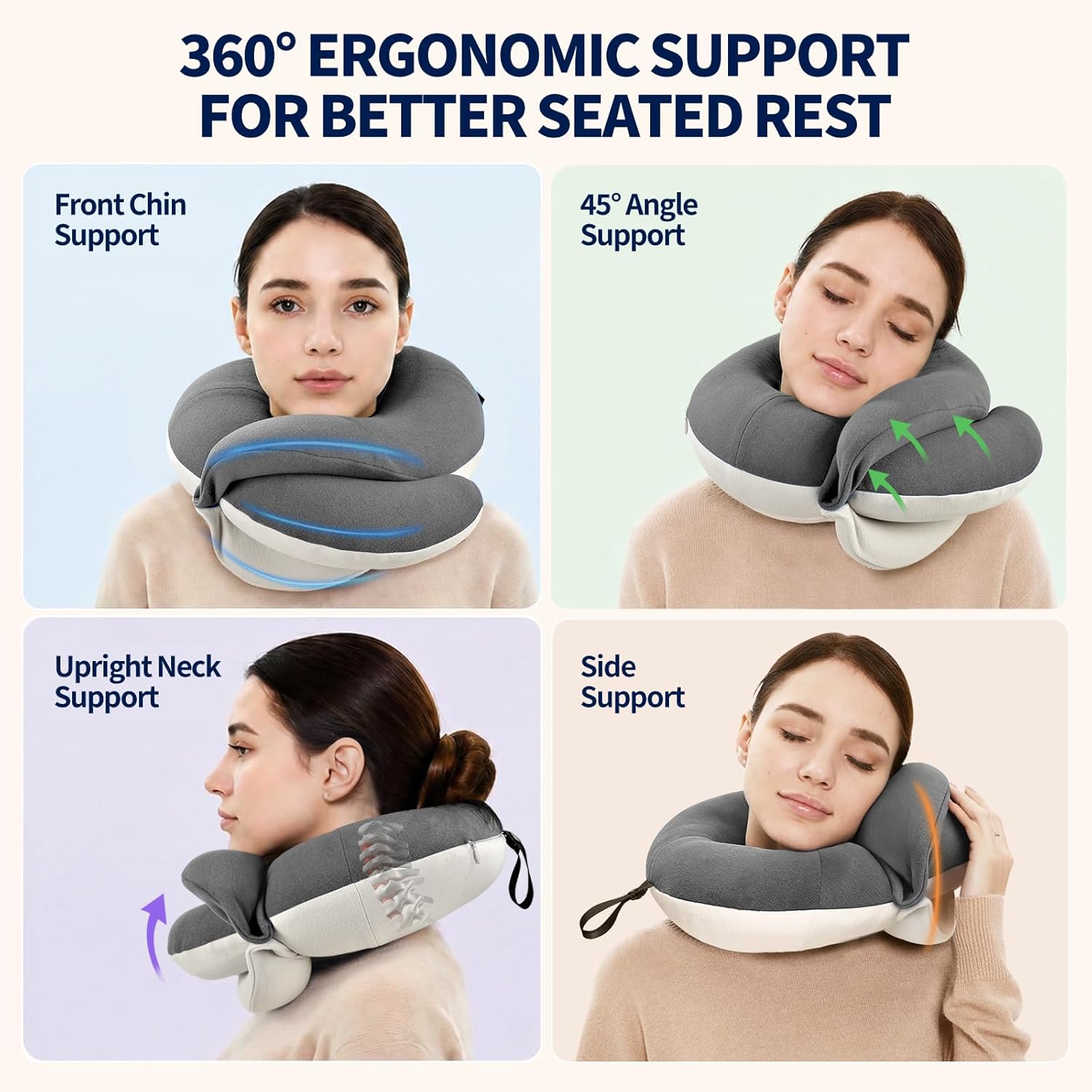 Detalle 2 de BUYUE Travel Neck Pillow 360° Support for Adults