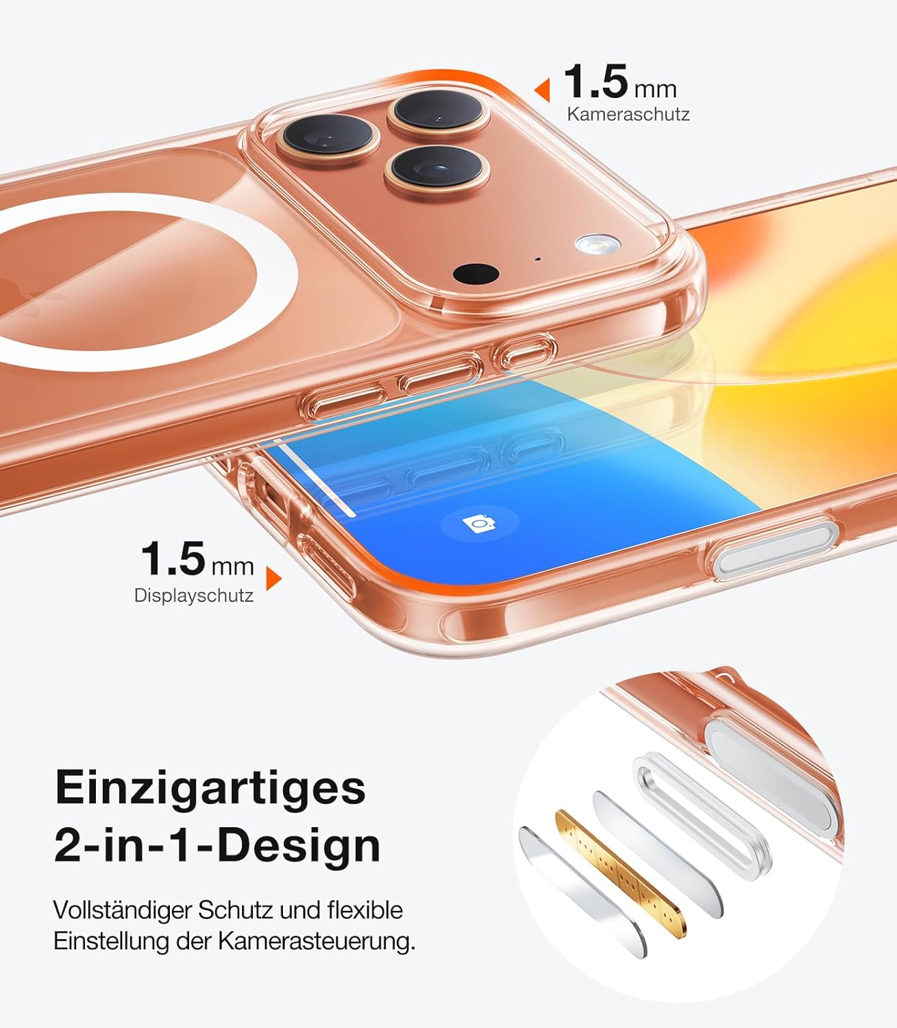Detalle 2 de TORRAS Guardian-Mag iPhone 17 Pro Hülle – stoßfest