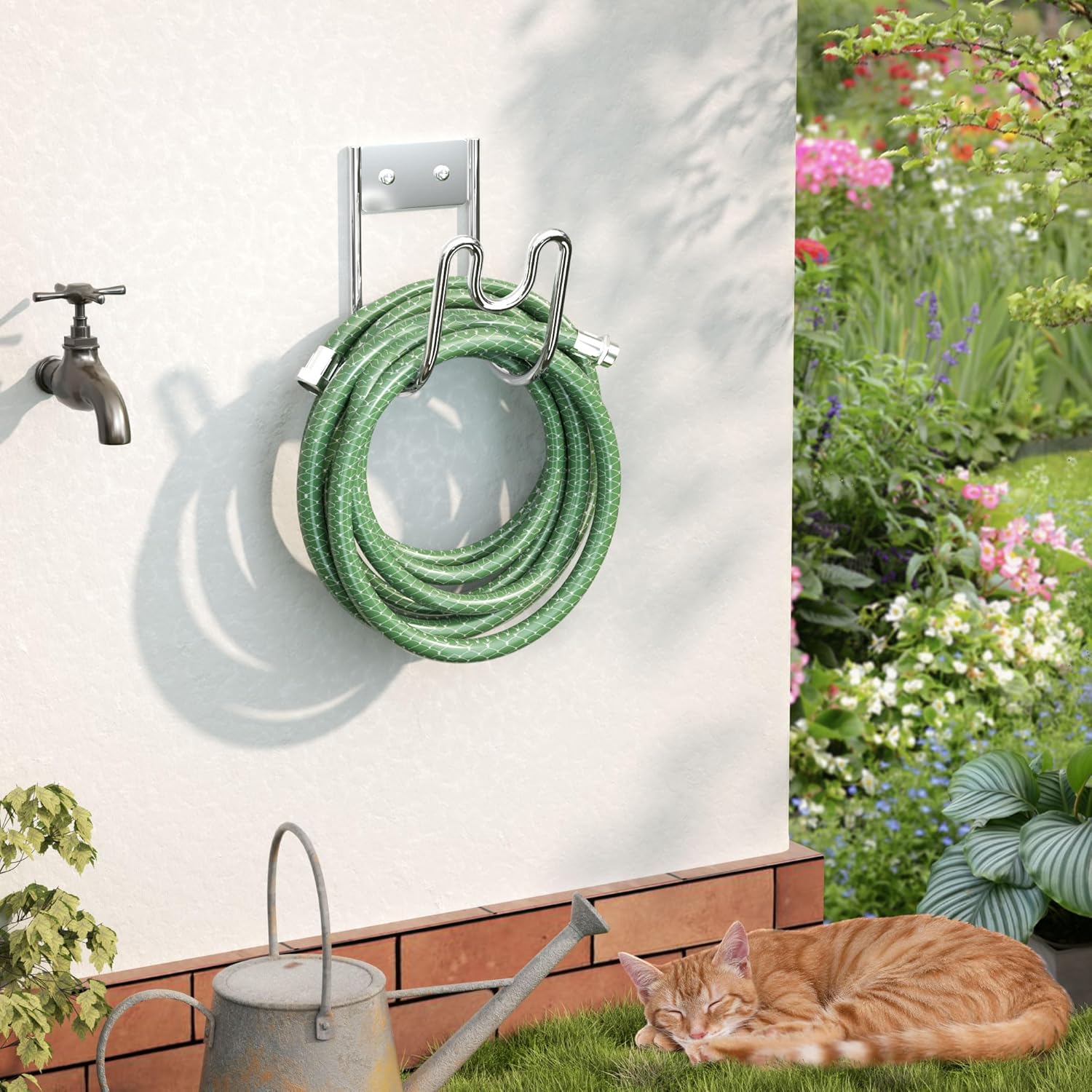 Thumbnail 6 de Stainless Steel Garden Hose Reel - Wall Mounted SS304 Hose Holder
