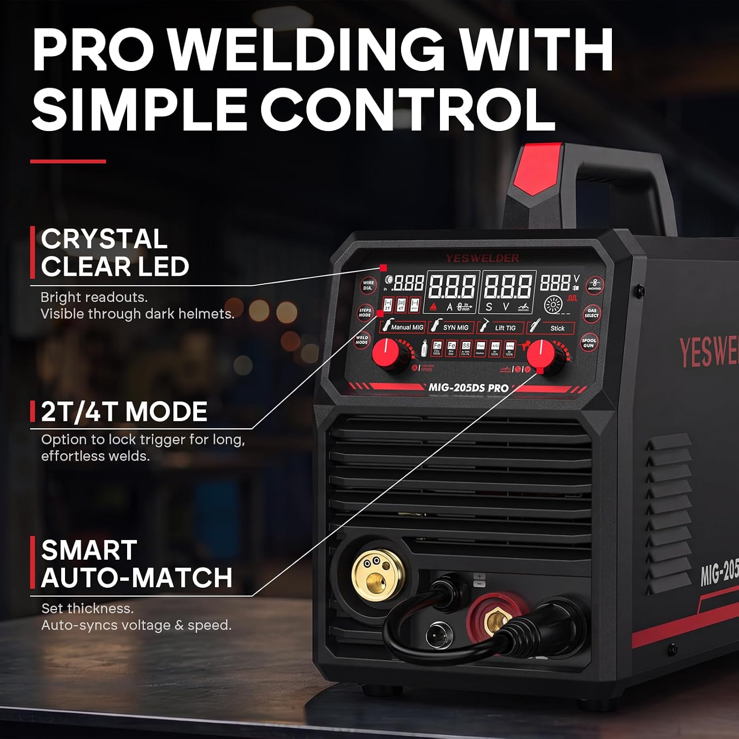 Thumbnail 2 de YESWELDER MIG-205DS PRO 200A MIG Welder