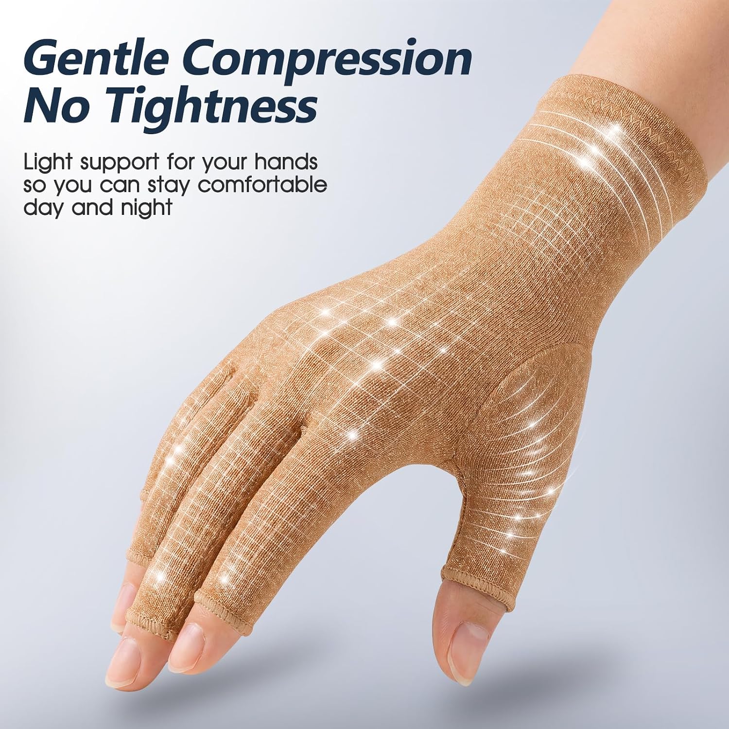 Thumbnail 2 de Fingerless Arthritis Gloves (2 Pairs) – Open-Finger Compression for Everyday Tasks