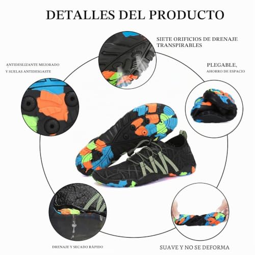Thumbnail 5 de SAGUARO Escarpines: zapatillas de agua antideslizantes para playa, piscina y natación