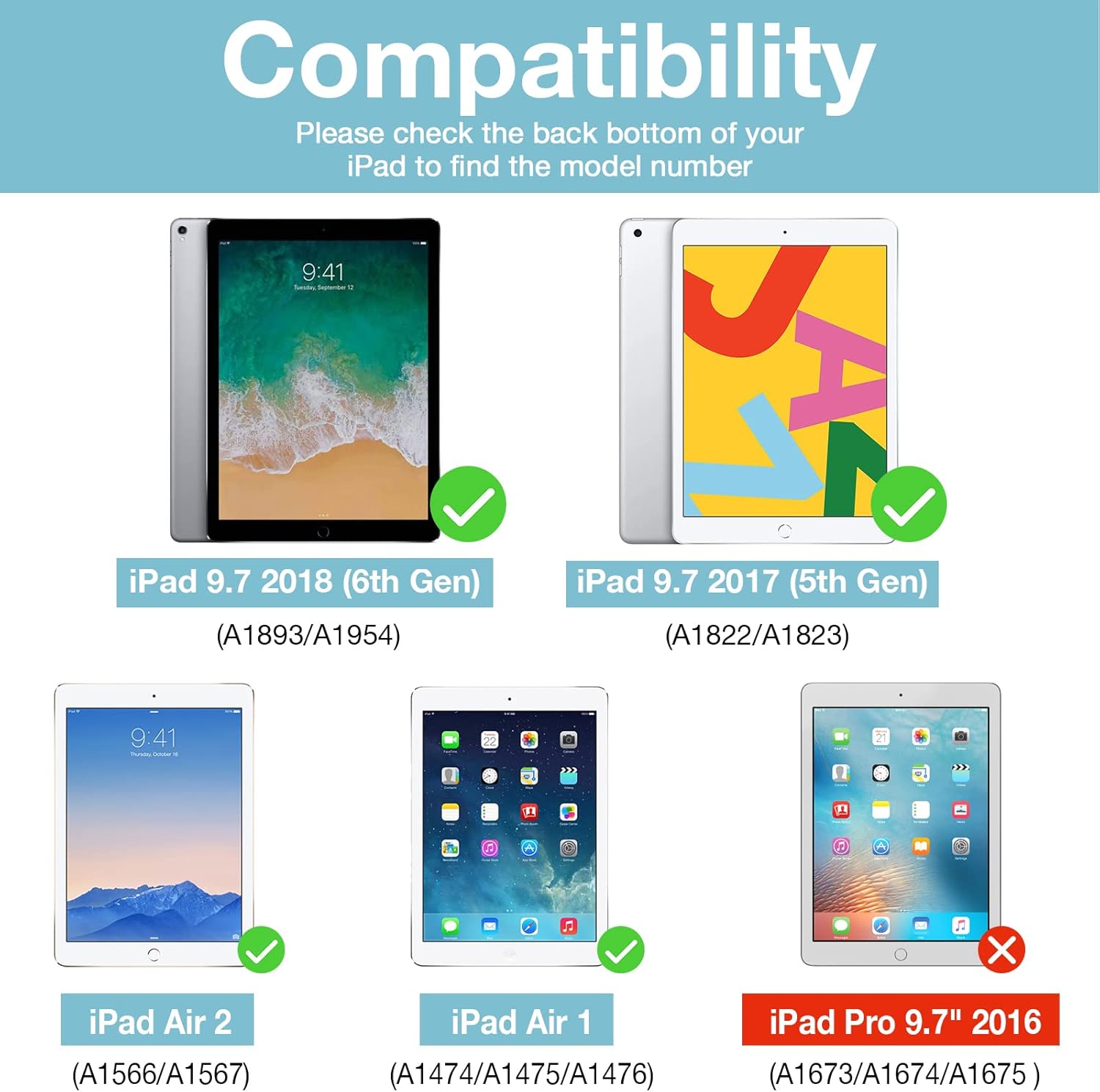 Thumbnail 1 de ProCase Soft Hülle iPad 9,7 Zoll