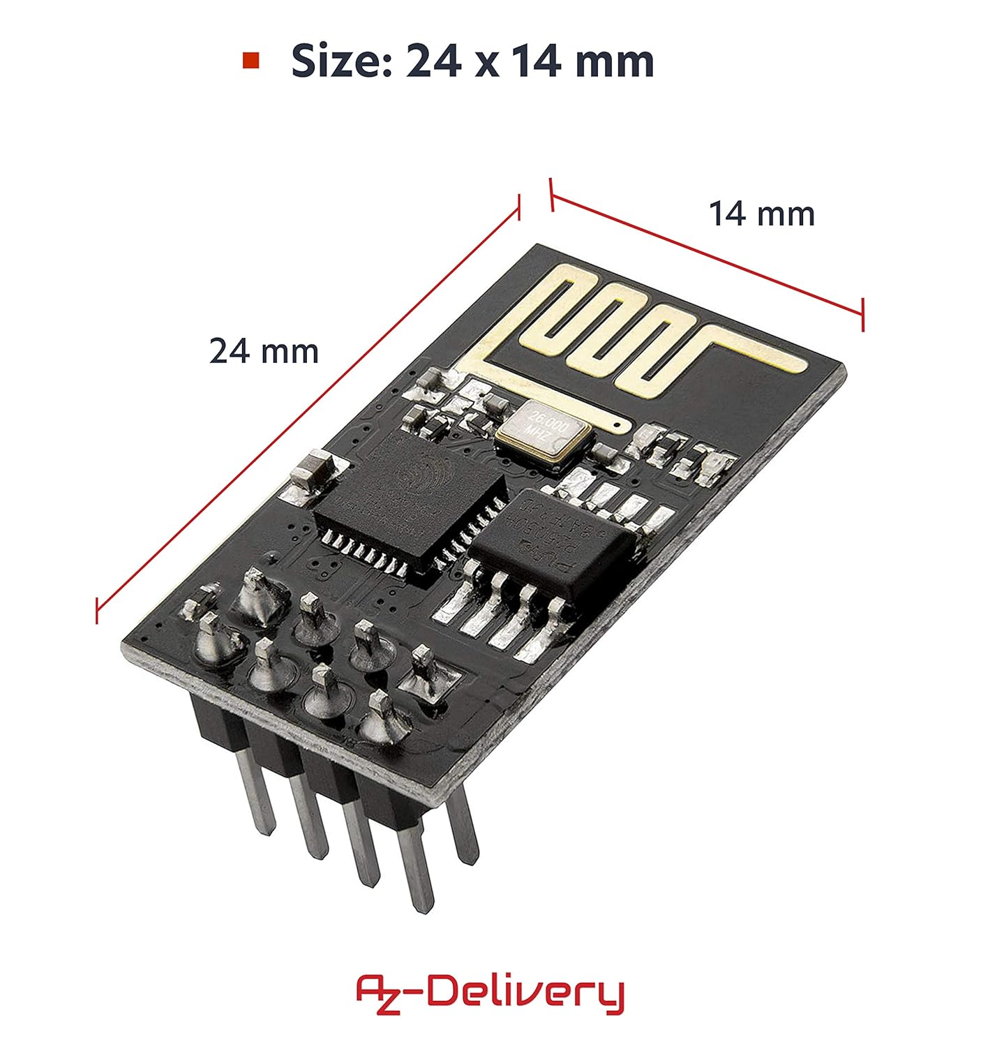 Thumbnail 2 de AZDelivery ESP8266X ESP-01S WLAN WiFi: modulo per Arduino e Raspberry Pi con guida e-book