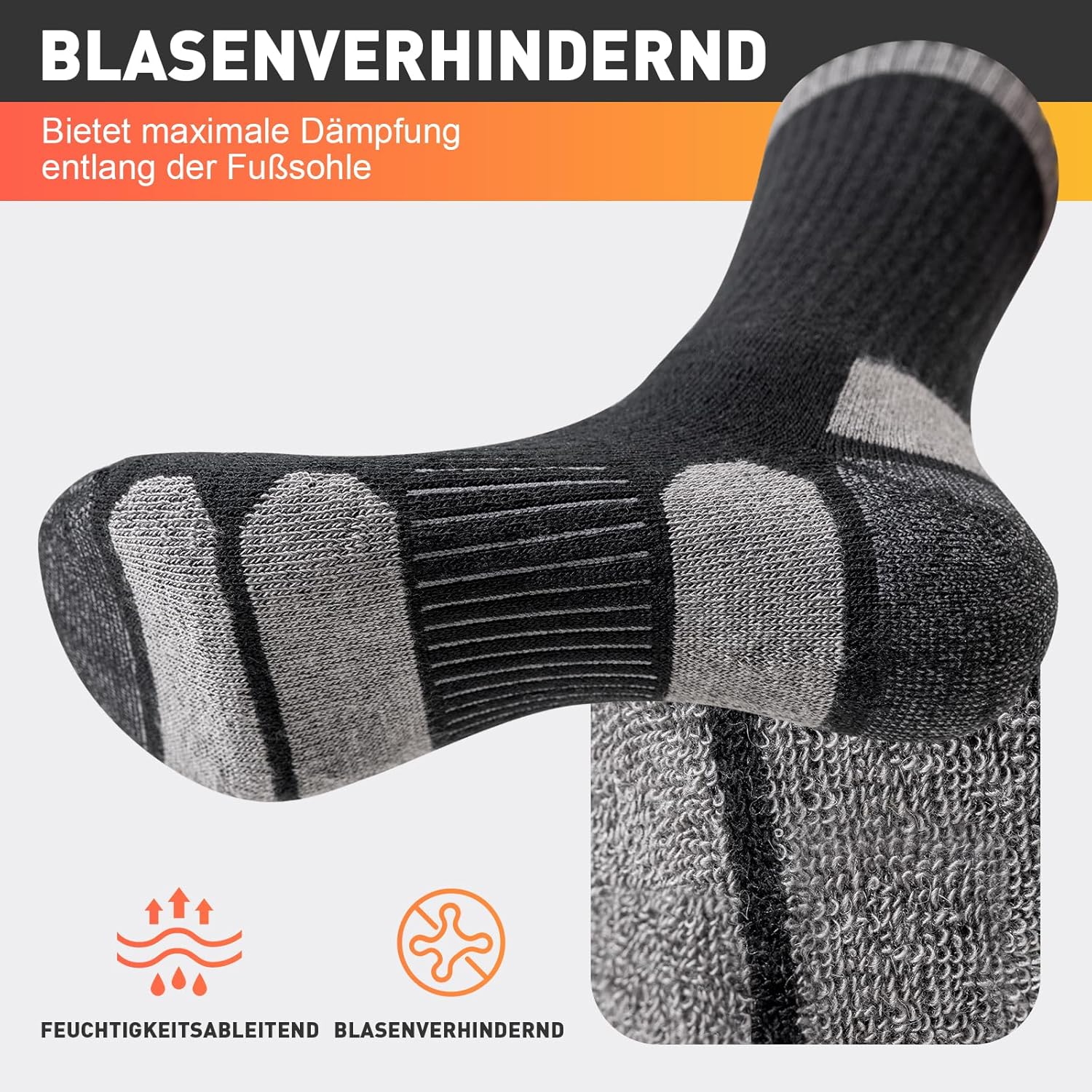 Thumbnail 2 de Niorasen Merino Wandersocken 3 Paare