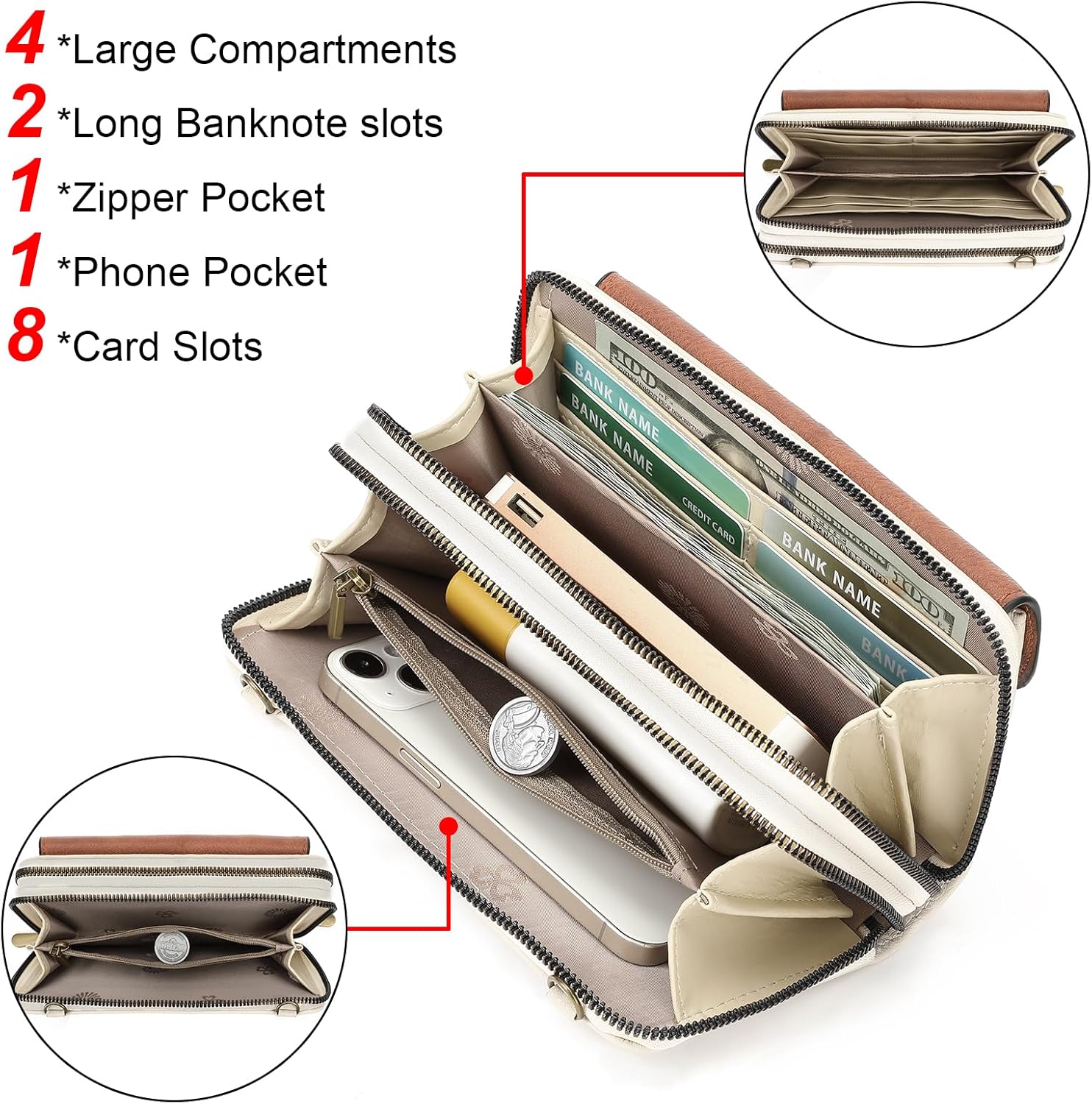 Thumbnail 2 de SENDEFN Crossbody Phone Bag for Women