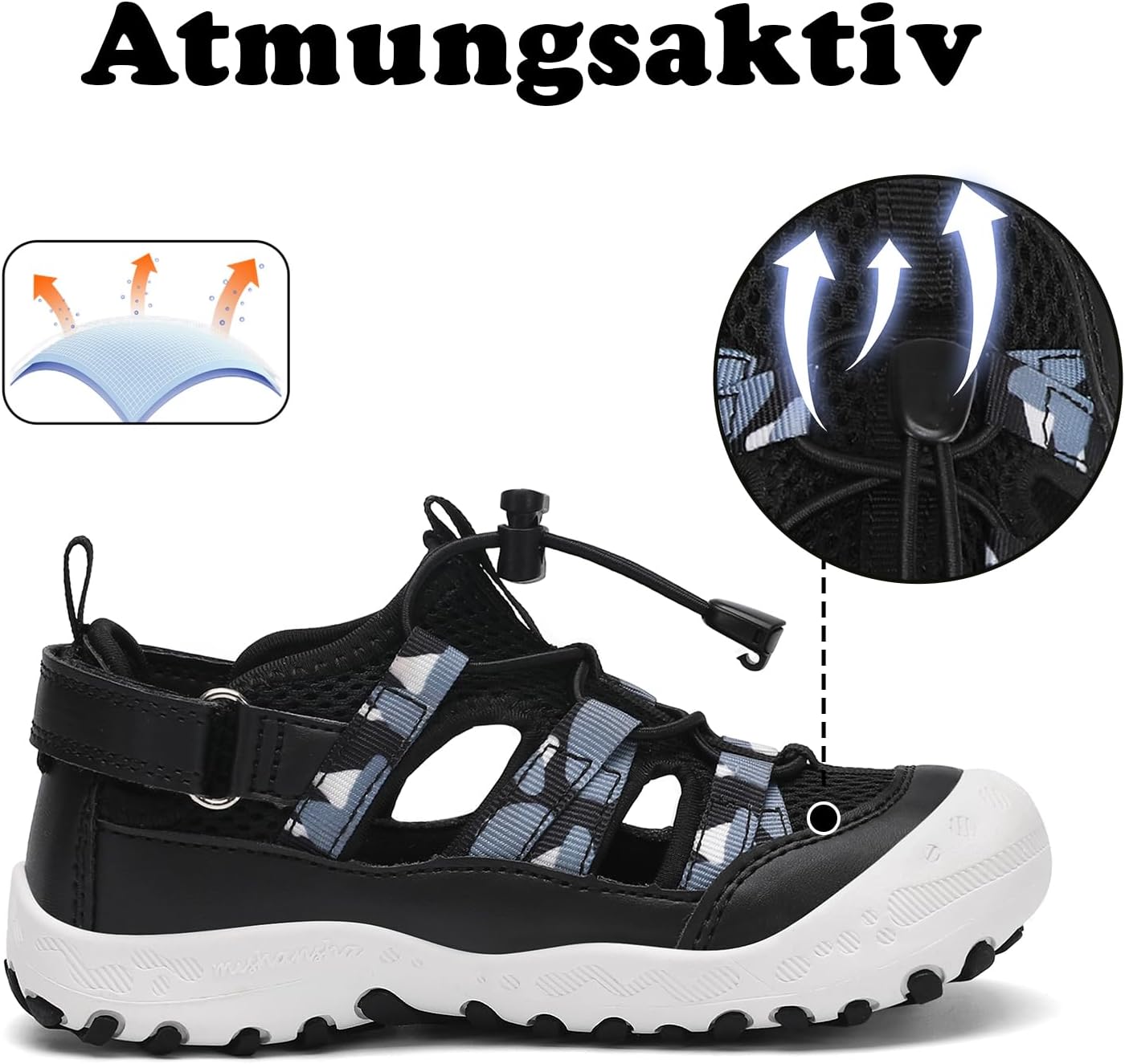 Thumbnail 1 de Mishansha Geschlossene Jungen Sandalen – Atmungsaktiv, leicht an- und auszuziehen, ideales Outdoor-Sommermodell (Gr. 24–38)