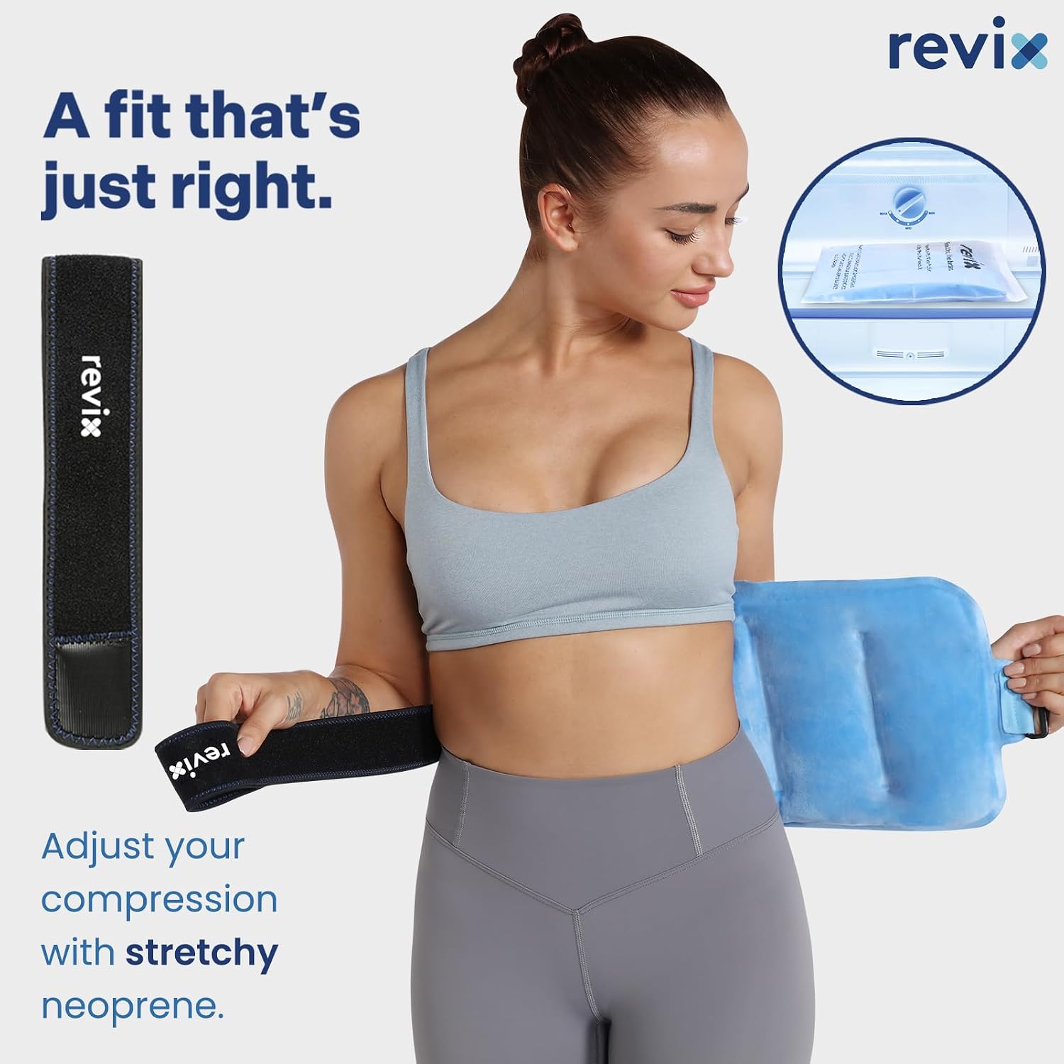 Thumbnail 4 de REVIX REX117 Reusable Gel Ice Pack, 16 x 9 in, Hands-Free Strap
