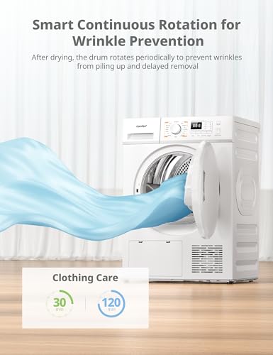 Detalle 2 de COMFEE' 8kg Heat Pump Tumble Dryer – White, A+ Energy Class
