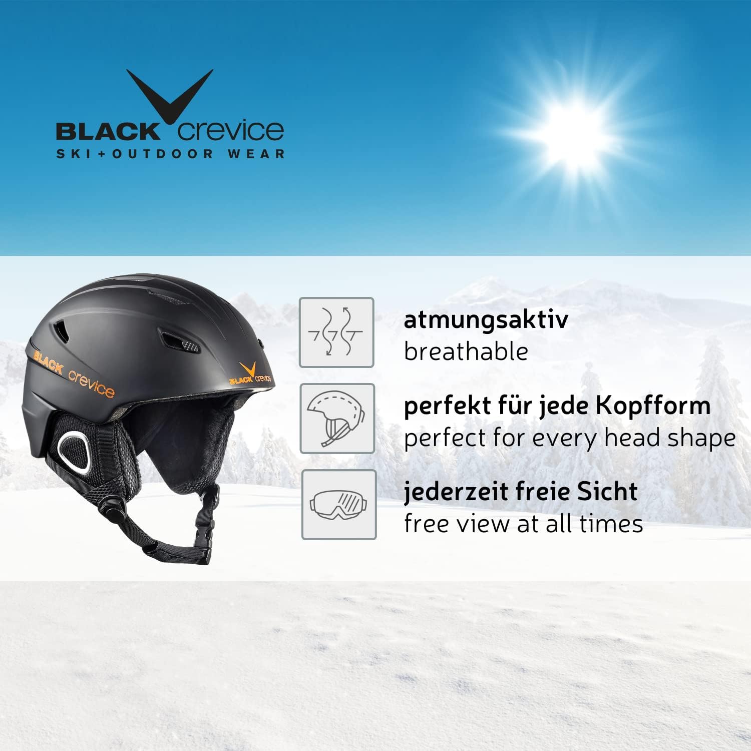 Thumbnail 1 de BLACK CREVICE Kitzbühel Casco da sci X-Large Nero – Protezione affidabile e comfort modulabile